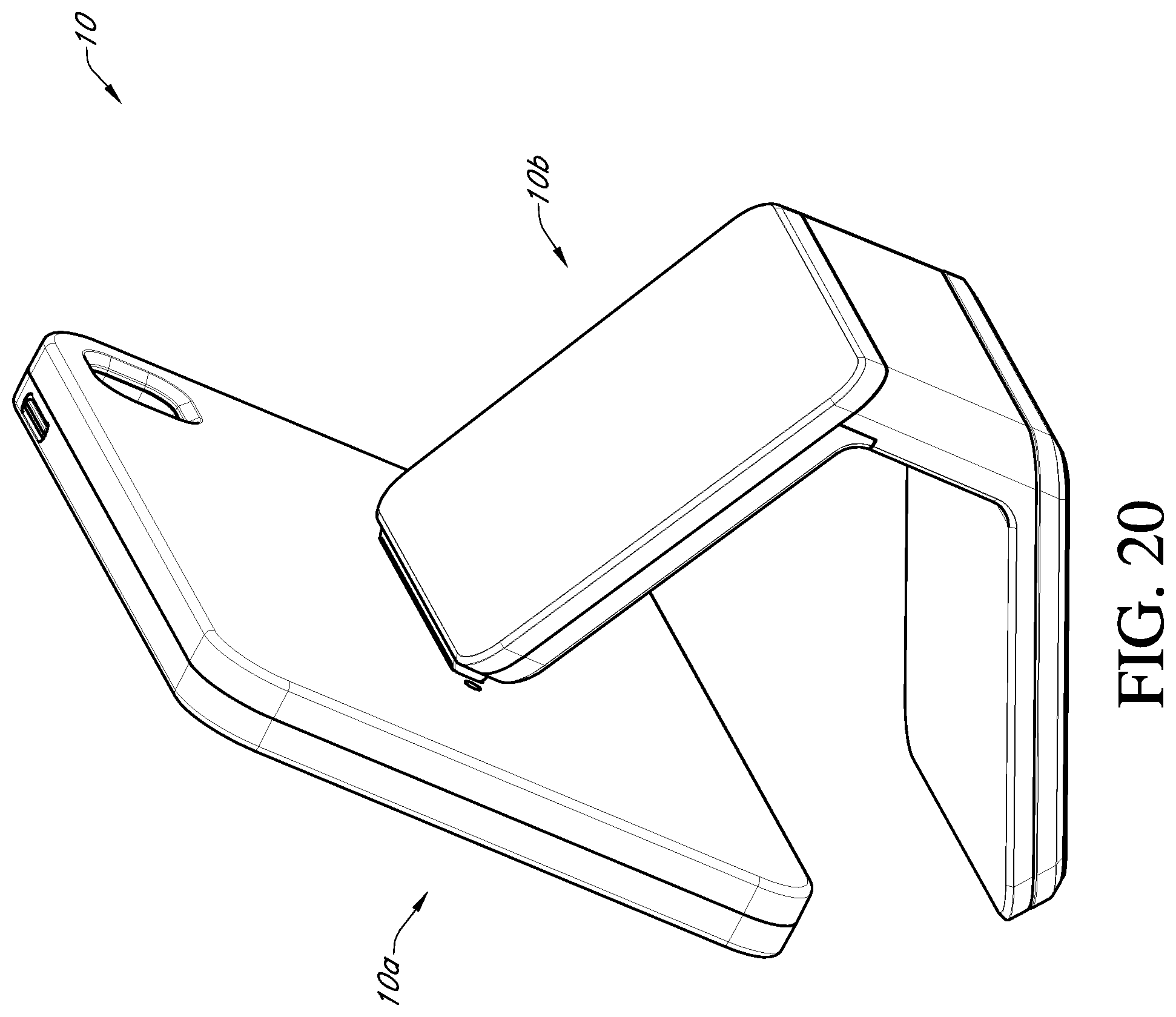 Patent US12092258 Figure 20 – Stand system for portable electronic device