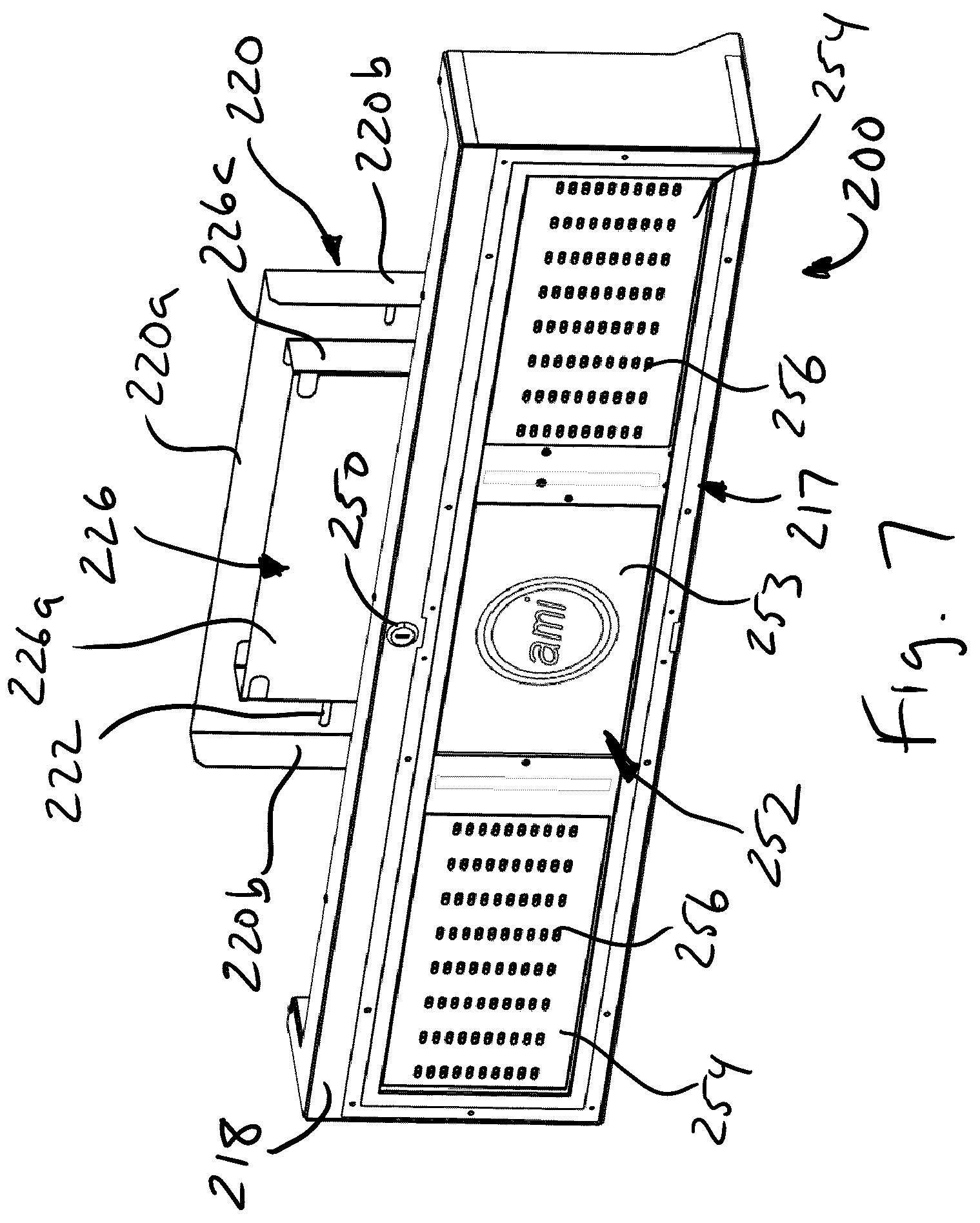 Patent US12092261 Figure 7 – Modular wall-mountable digital jukebox