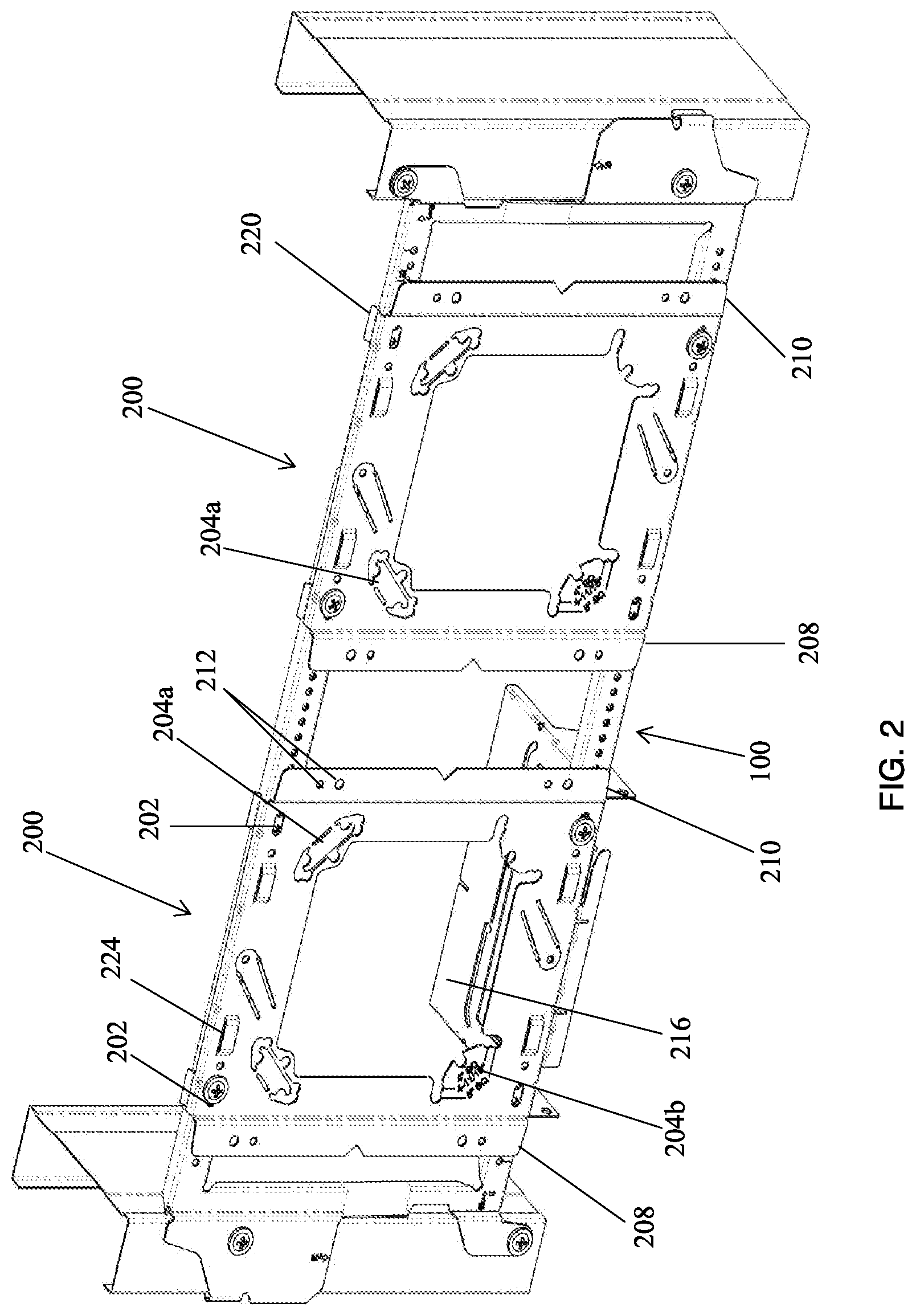 Patent US12092262 Figure 2 – Telescoping box support