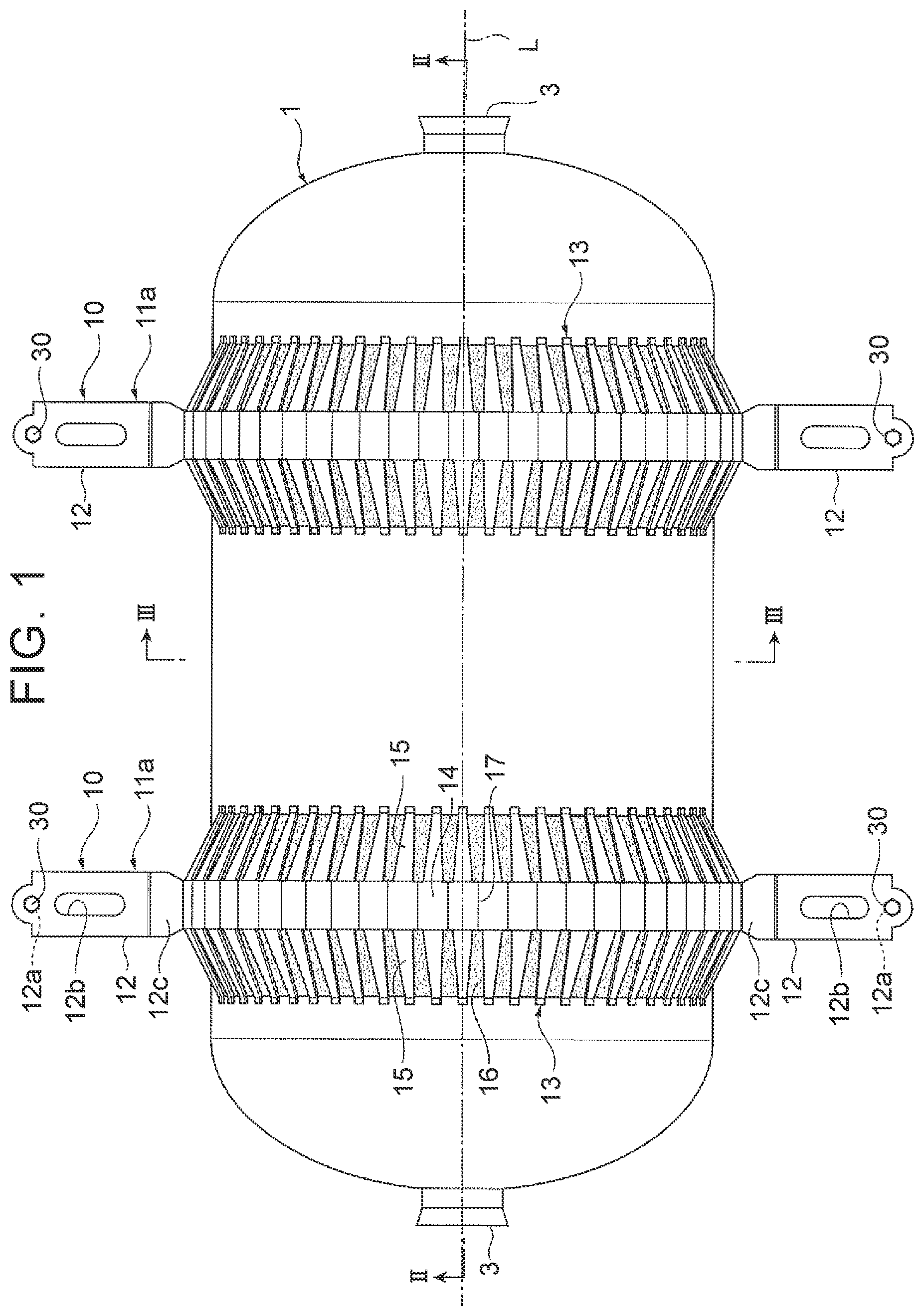 Patent US12092264 Figure 1 – Tank holding device