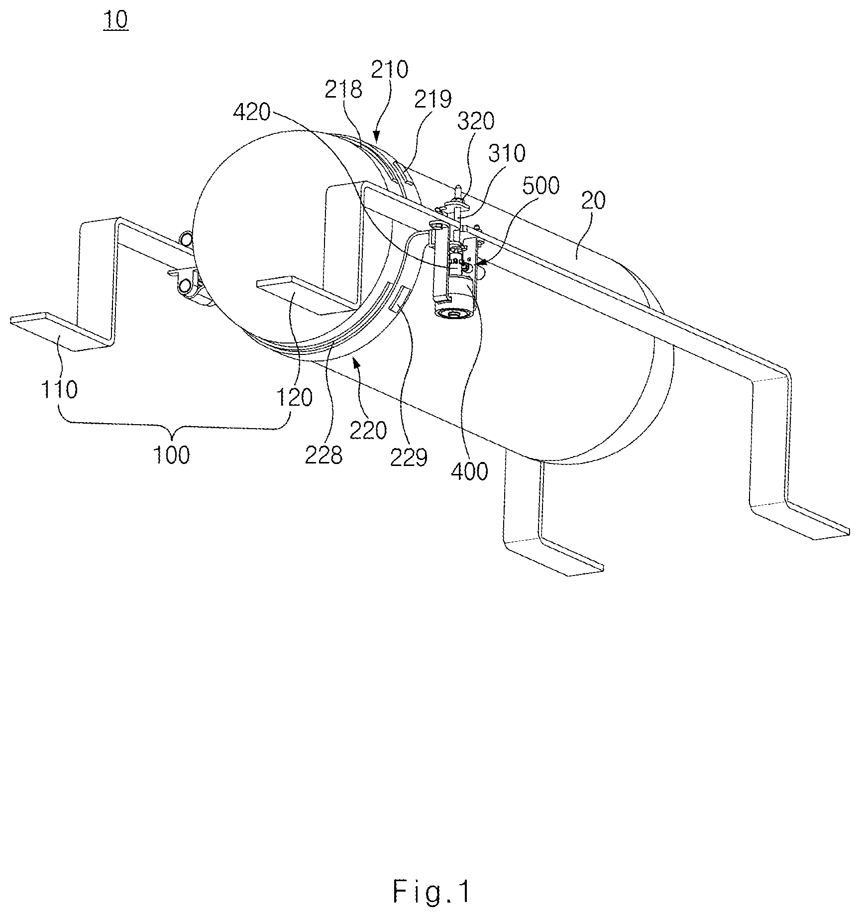Patent US12092265 Figure 1 – Apparatus and method for controlling pressure vessel