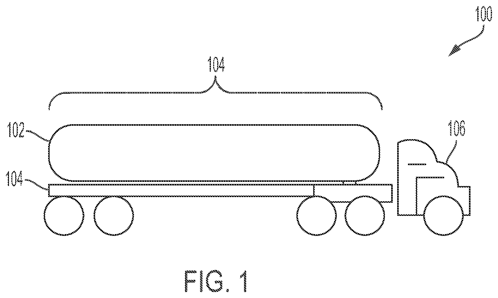 Patent US12092266 Figure 1 – Support structure for cryogenic transport trailer