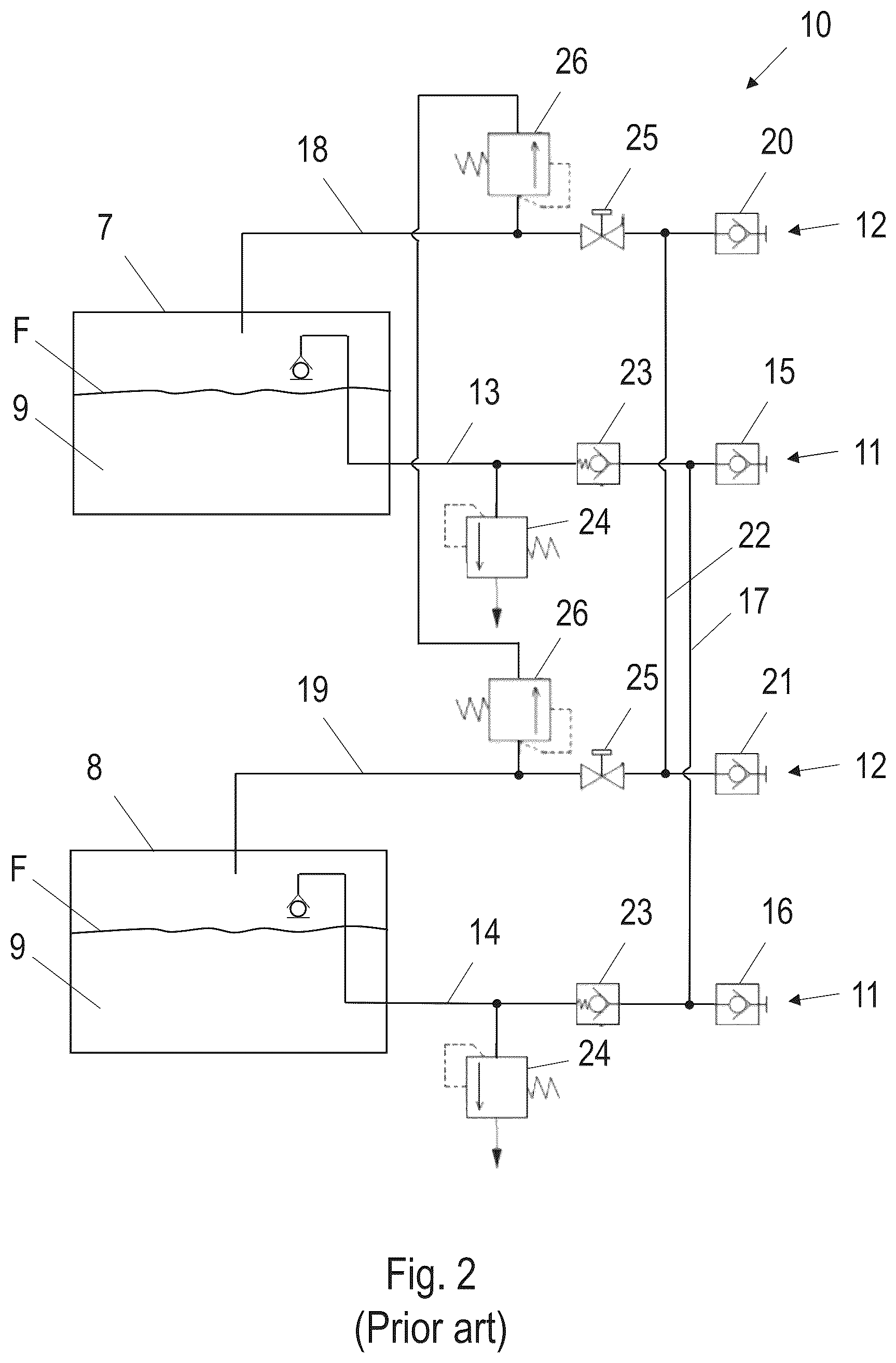 Patent US12092267 Figure 2 – Cryogenic vessel and secondary system for filling and venting the cryogenic vessel
