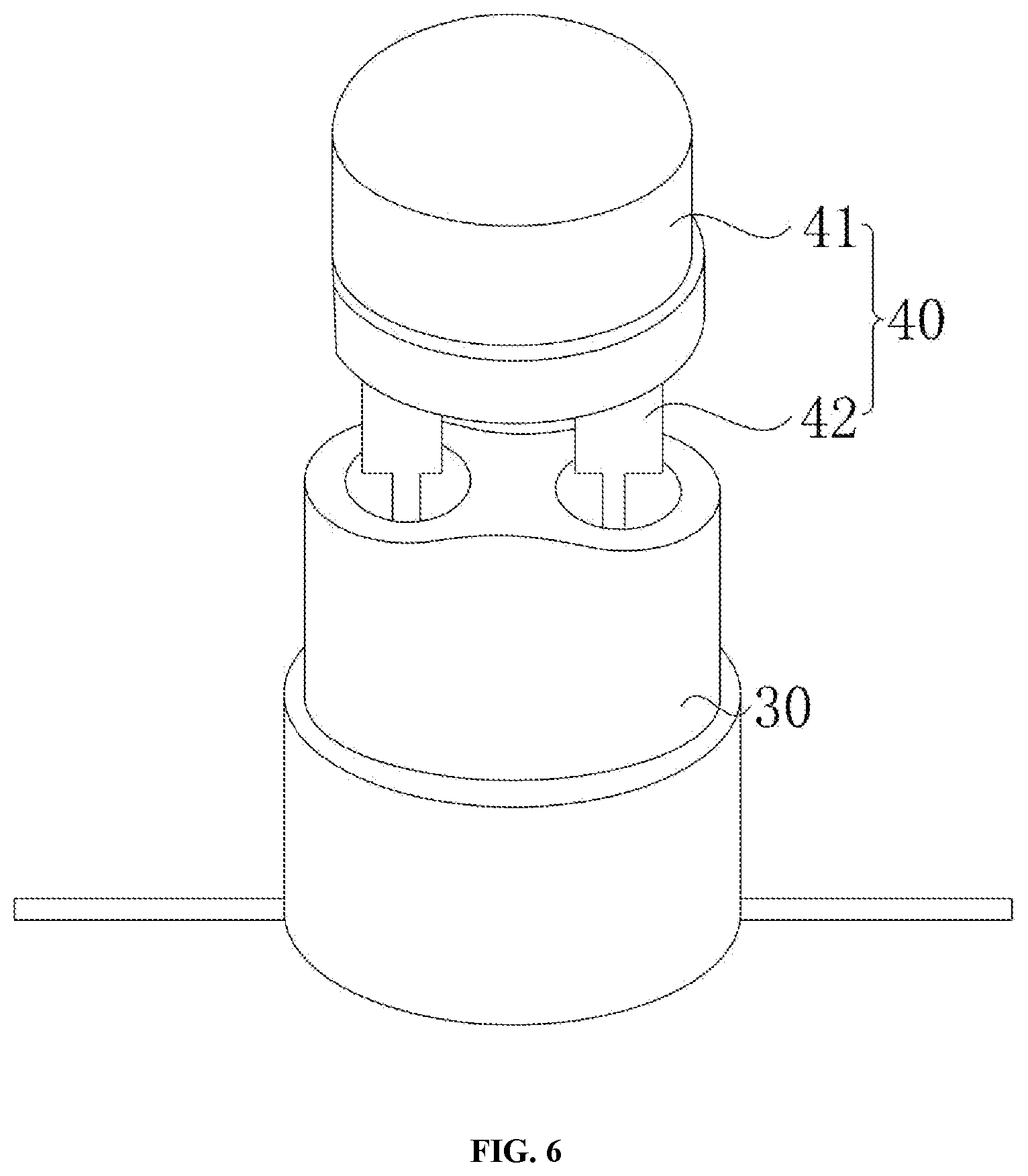 Patent US12092273 Figure 6 – Simple fluorescent filament multi-color lamp bulb