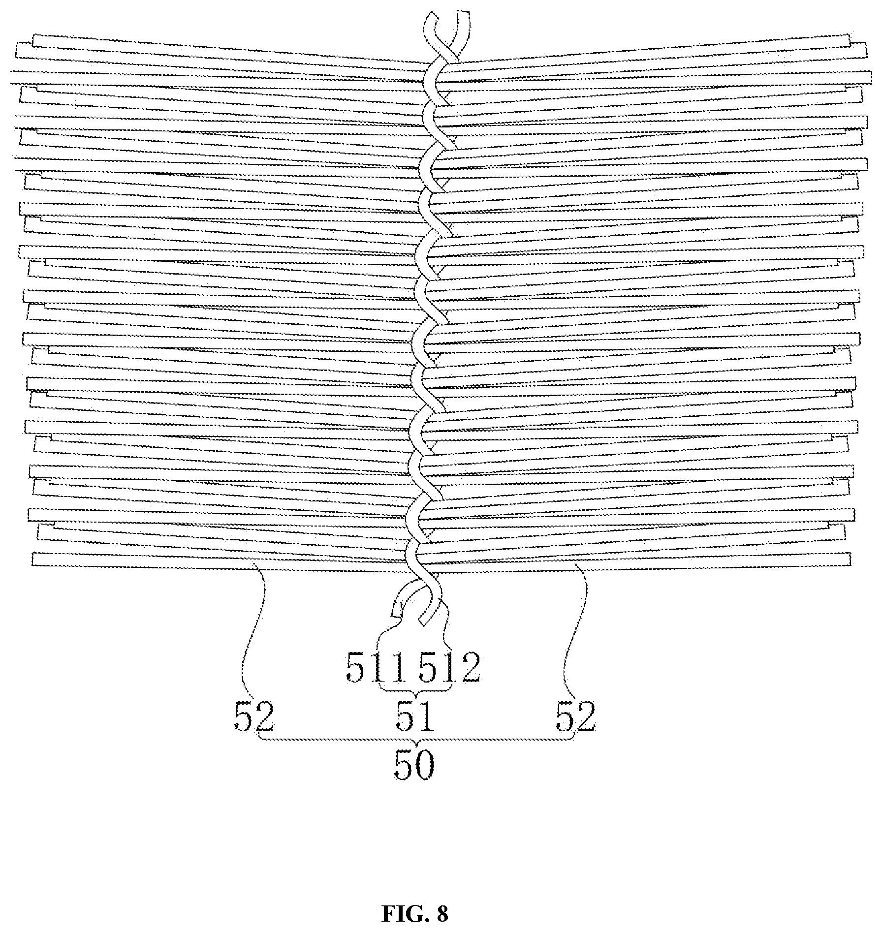 Patent US12092273 Figure 8 – Simple fluorescent filament multi-color lamp bulb