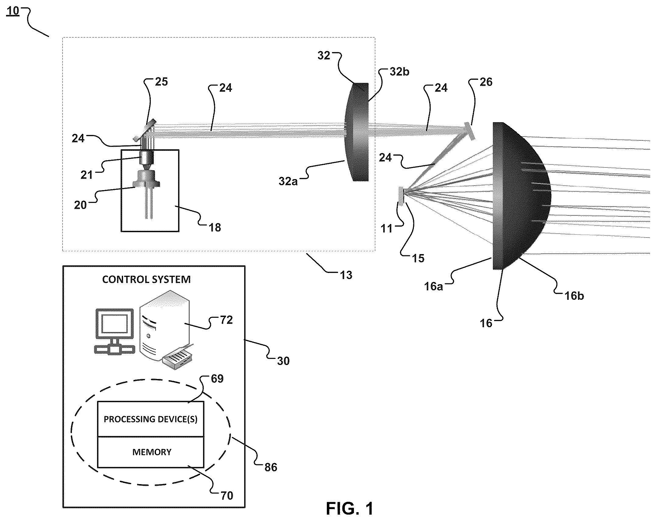 Patent US12092278 Figure 1 – Generating a spotlight