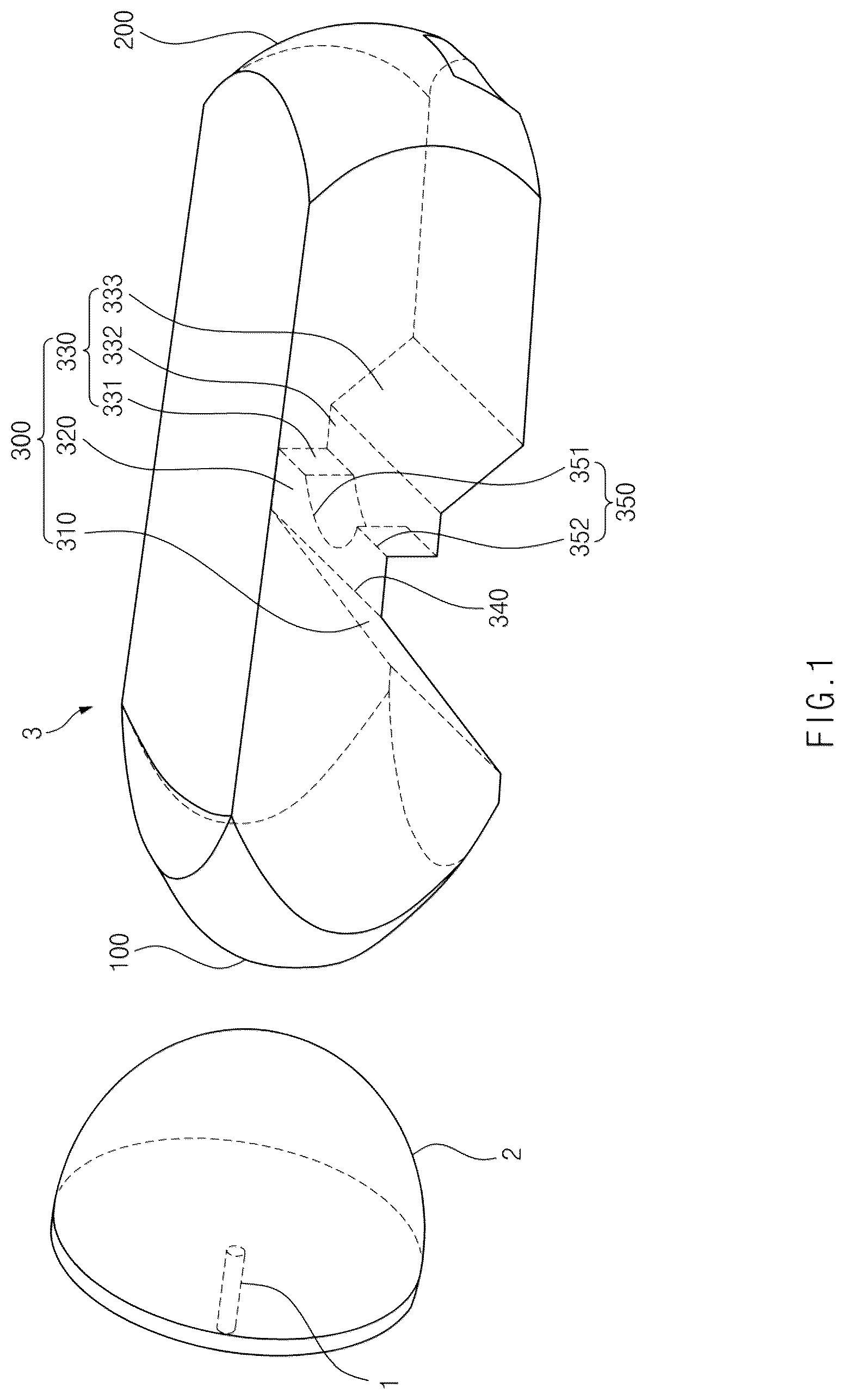 Patent US12092280 Figure 1 – Lamp for vehicle and vehicle including the same