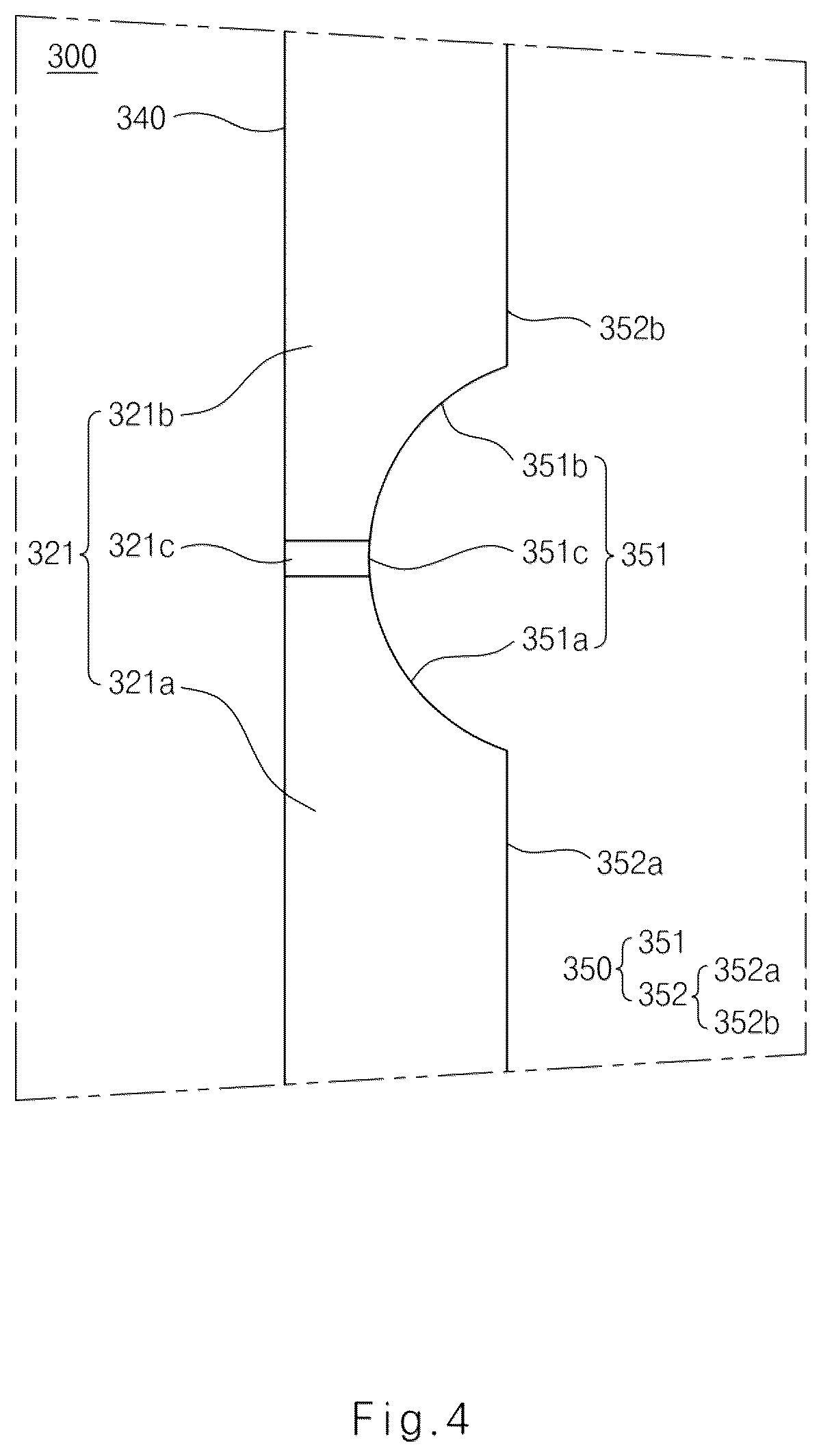 Patent US12092280 Figure 4 – Lamp for vehicle and vehicle including the same