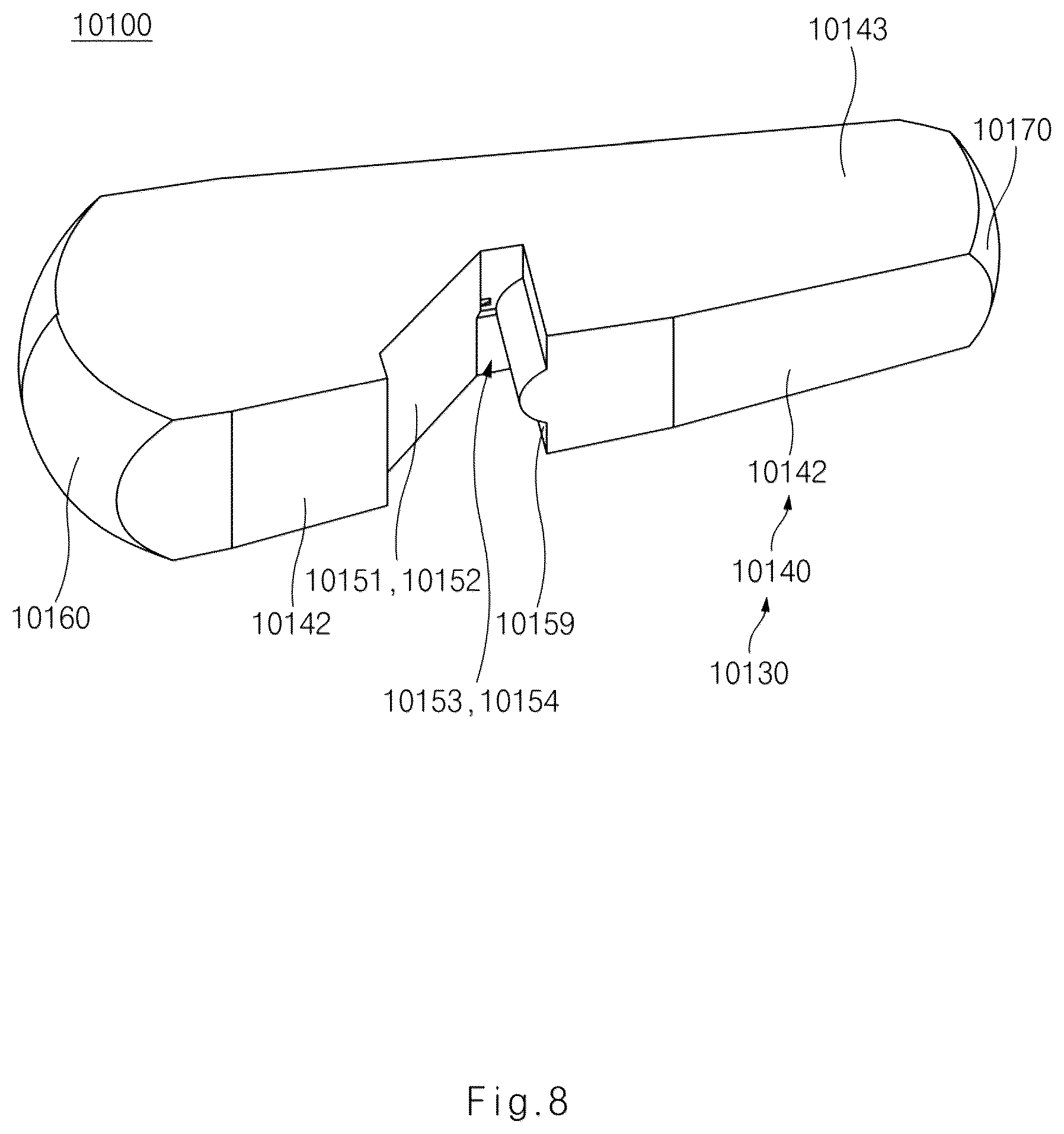 Patent US12092280 Figure 8 – Lamp for vehicle and vehicle including the same