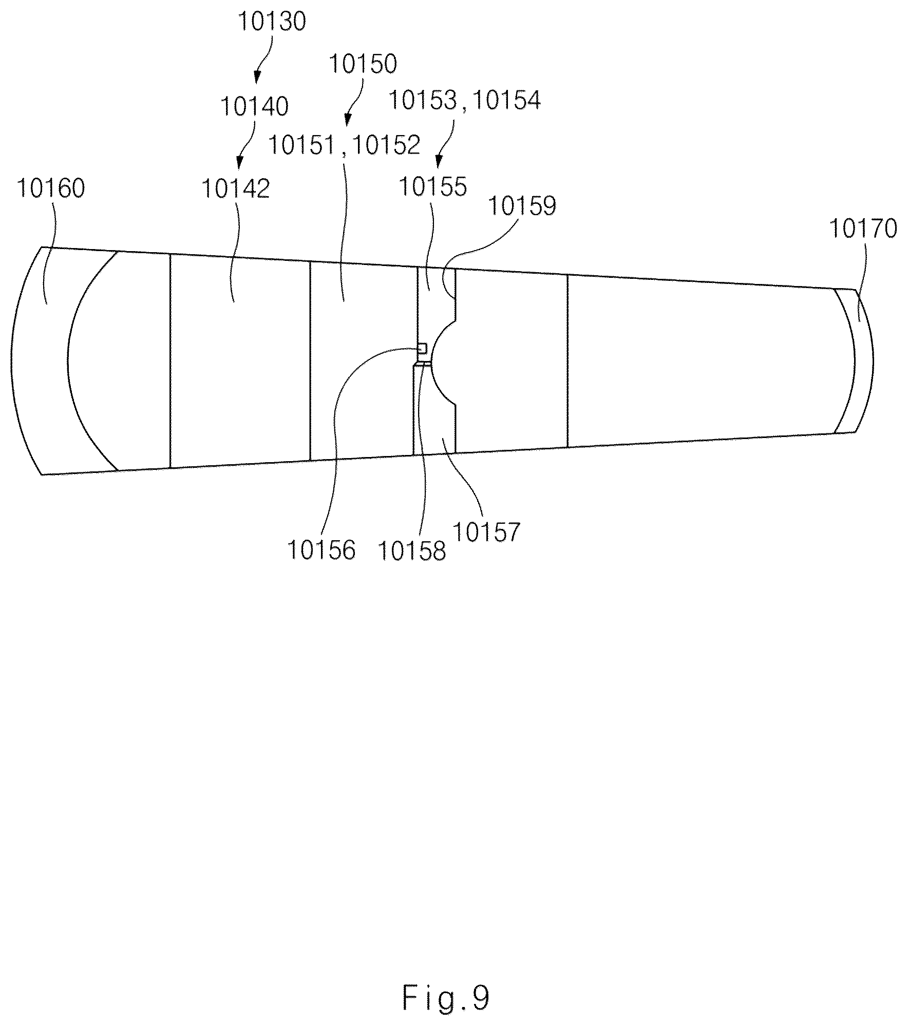 Patent US12092280 Figure 9 – Lamp for vehicle and vehicle including the same