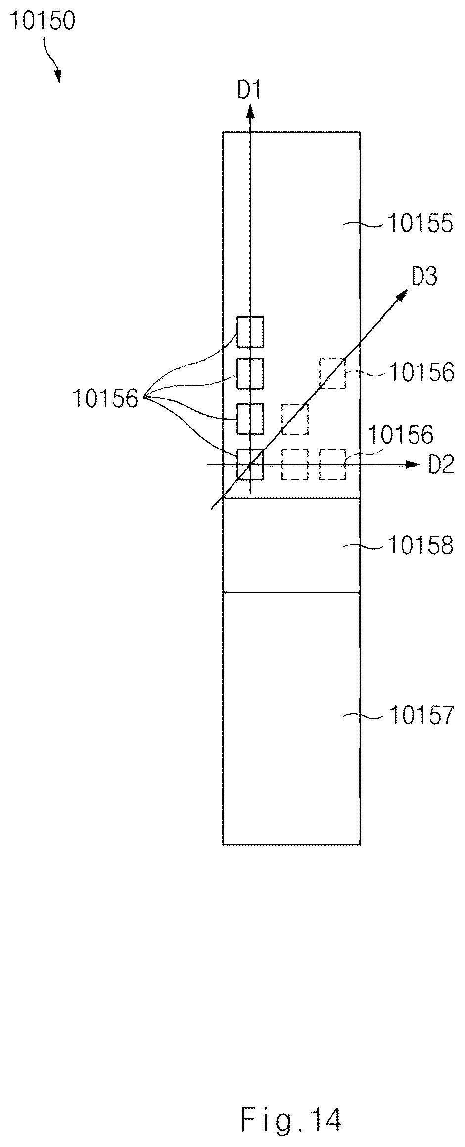 Patent US12092280 Figure 14 – Lamp for vehicle and vehicle including the same