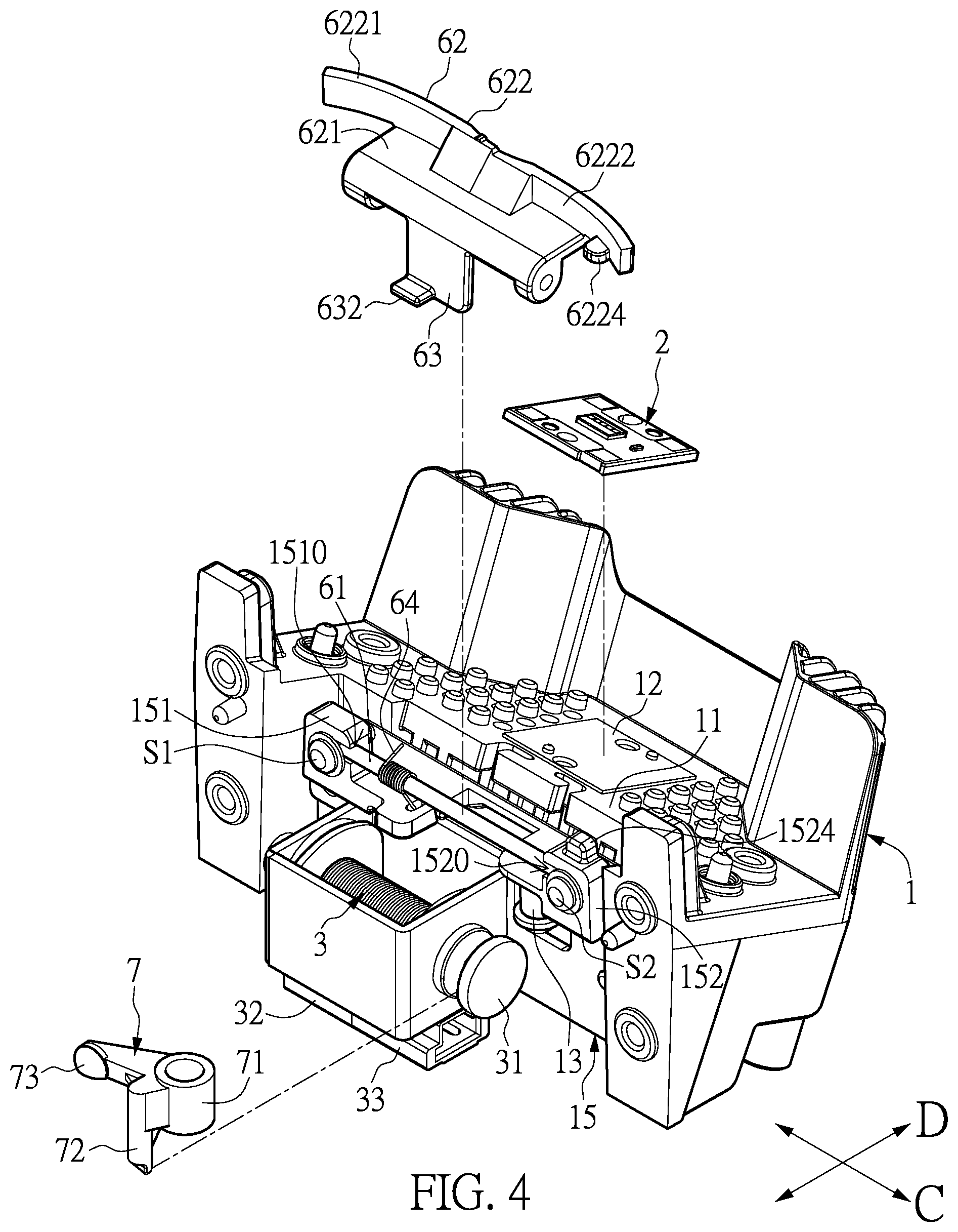Patent US12092284 Figure 4 – Vehicle lamp having switching structure for low-beam and high-beam headlights
