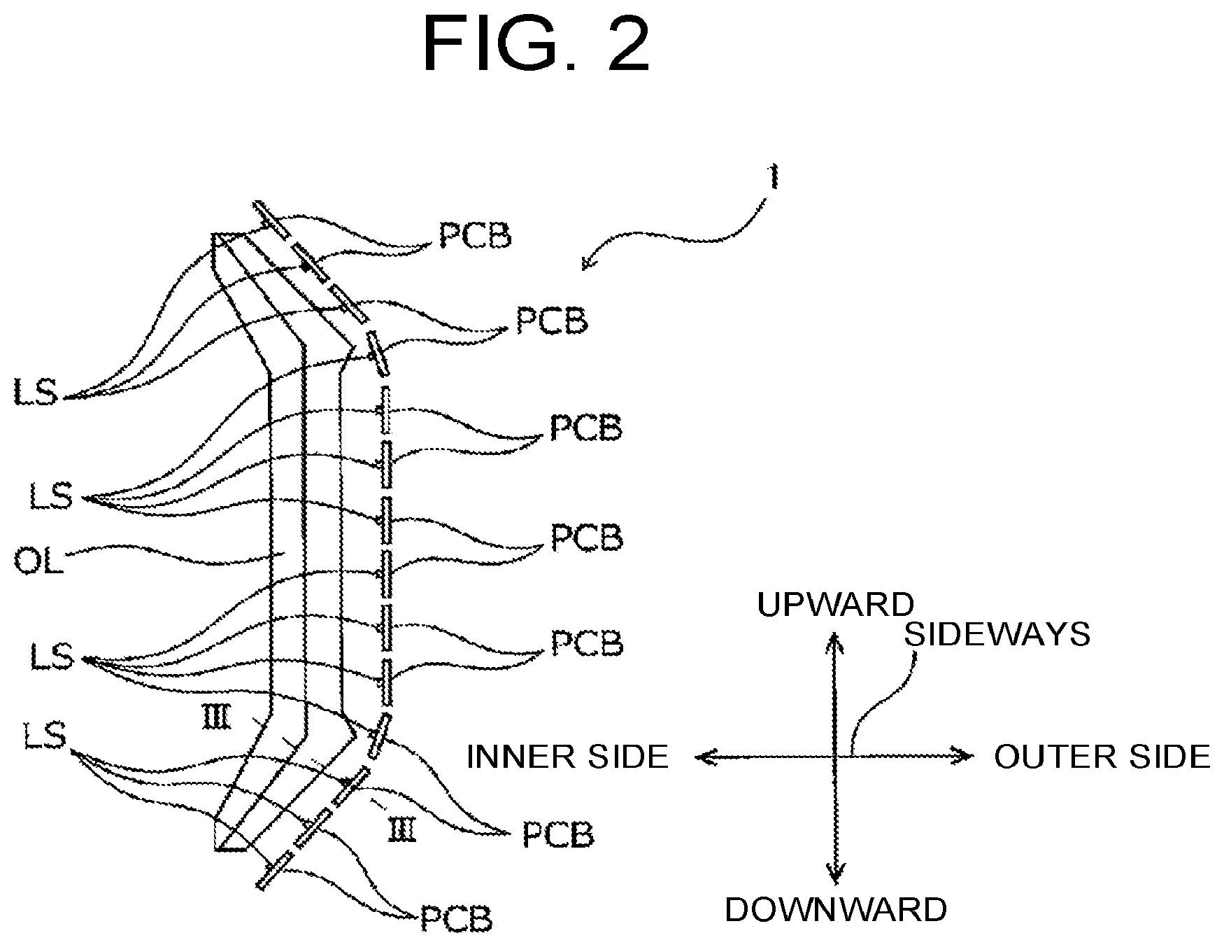 Patent US12092286 Figure 2 – Vehicle lamp