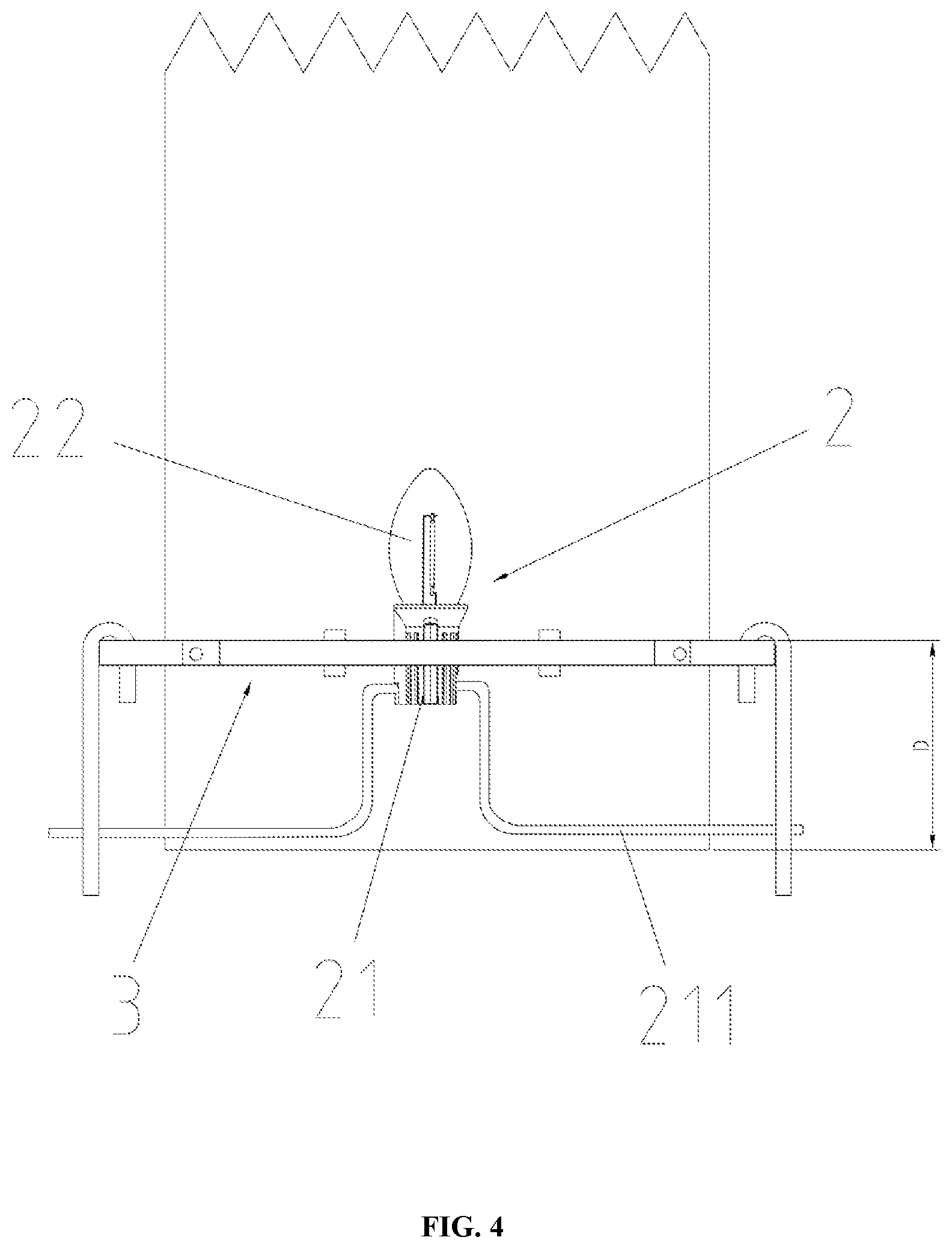 Patent US12092287 Figure 4 – Decorative floor down lamp