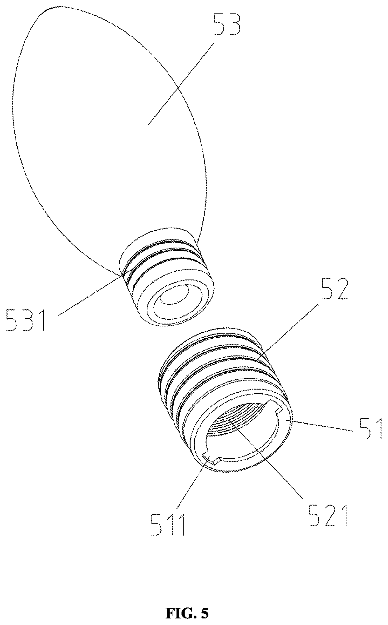Patent US12092288 Figure 5 – Floor lamp device with improved structure