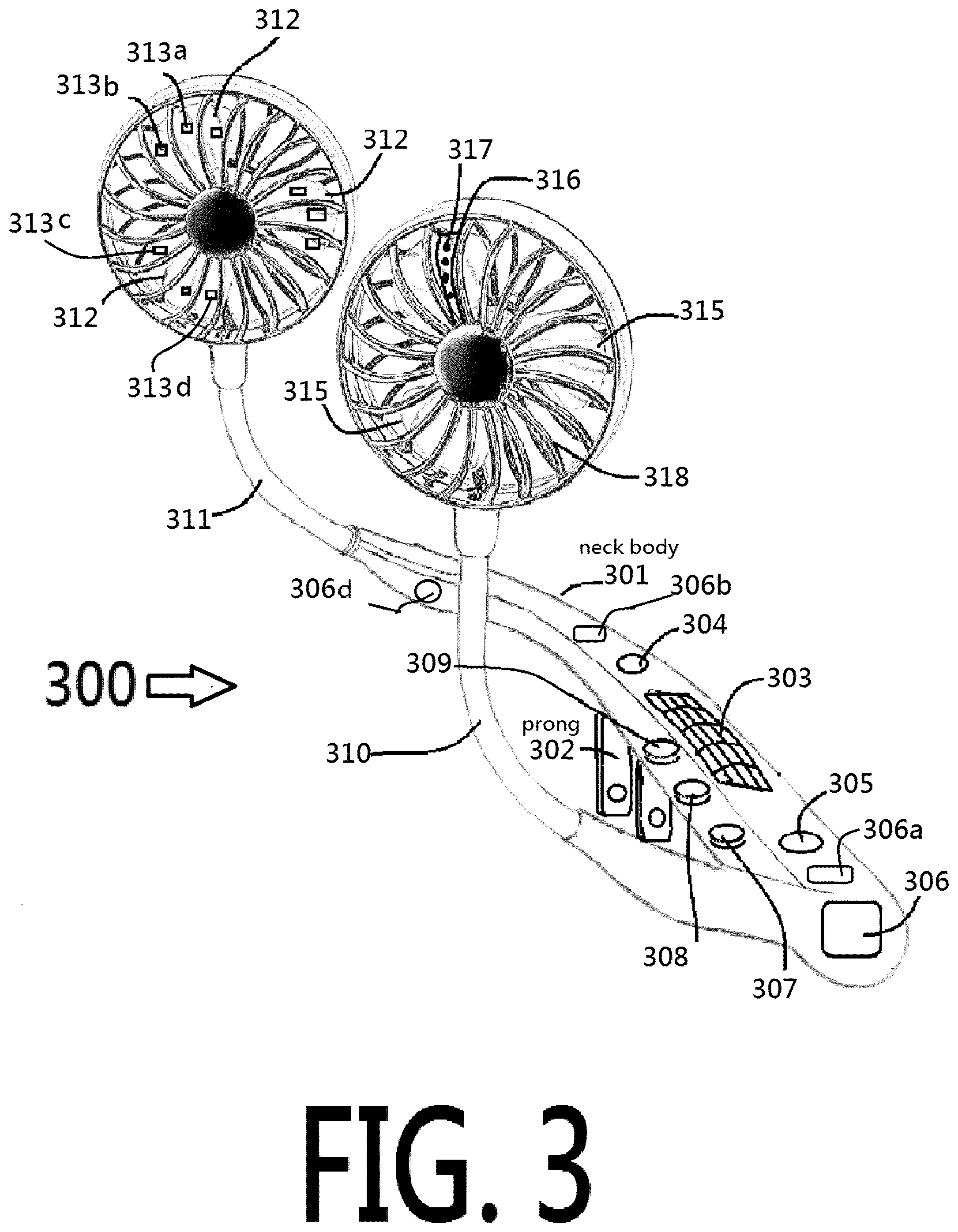 Patent US12092289 Figure 3 – LED light has built-in air related part(s)