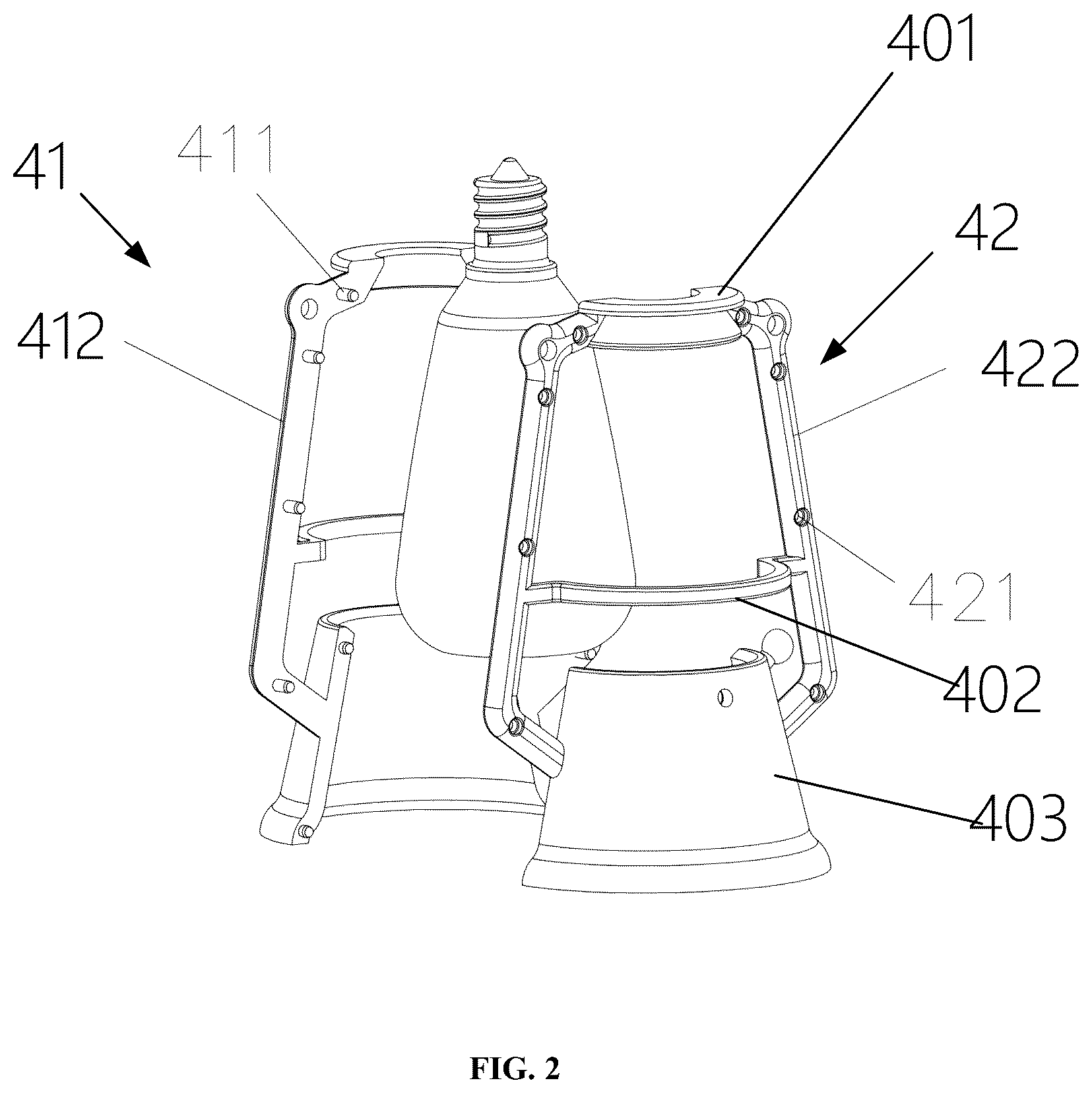 Patent US12092293 Figure 2 – Outdoor decorative lamp