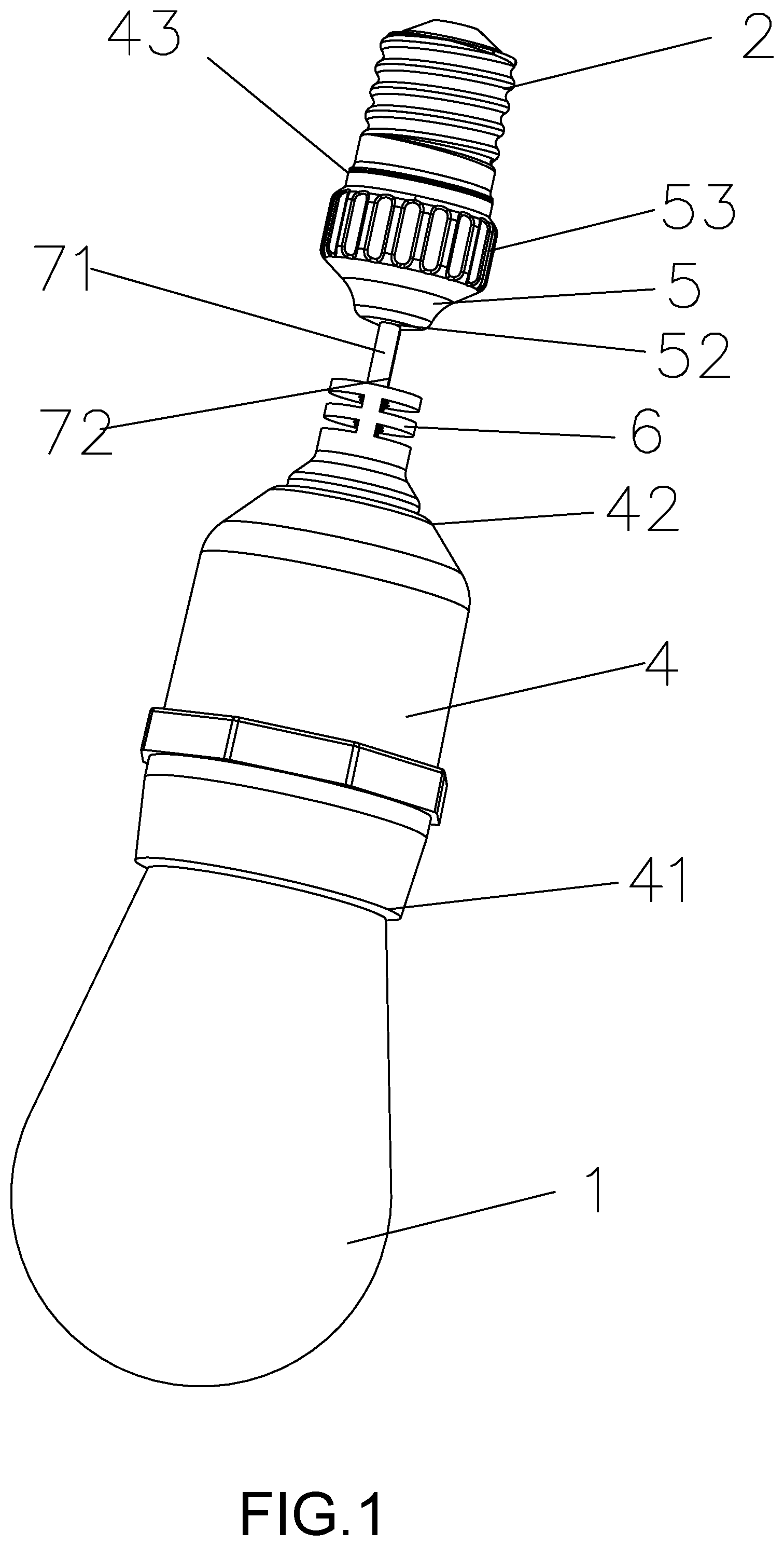 Patent US12092297 Figure 1 – Lamp containing a rotation prevention structure