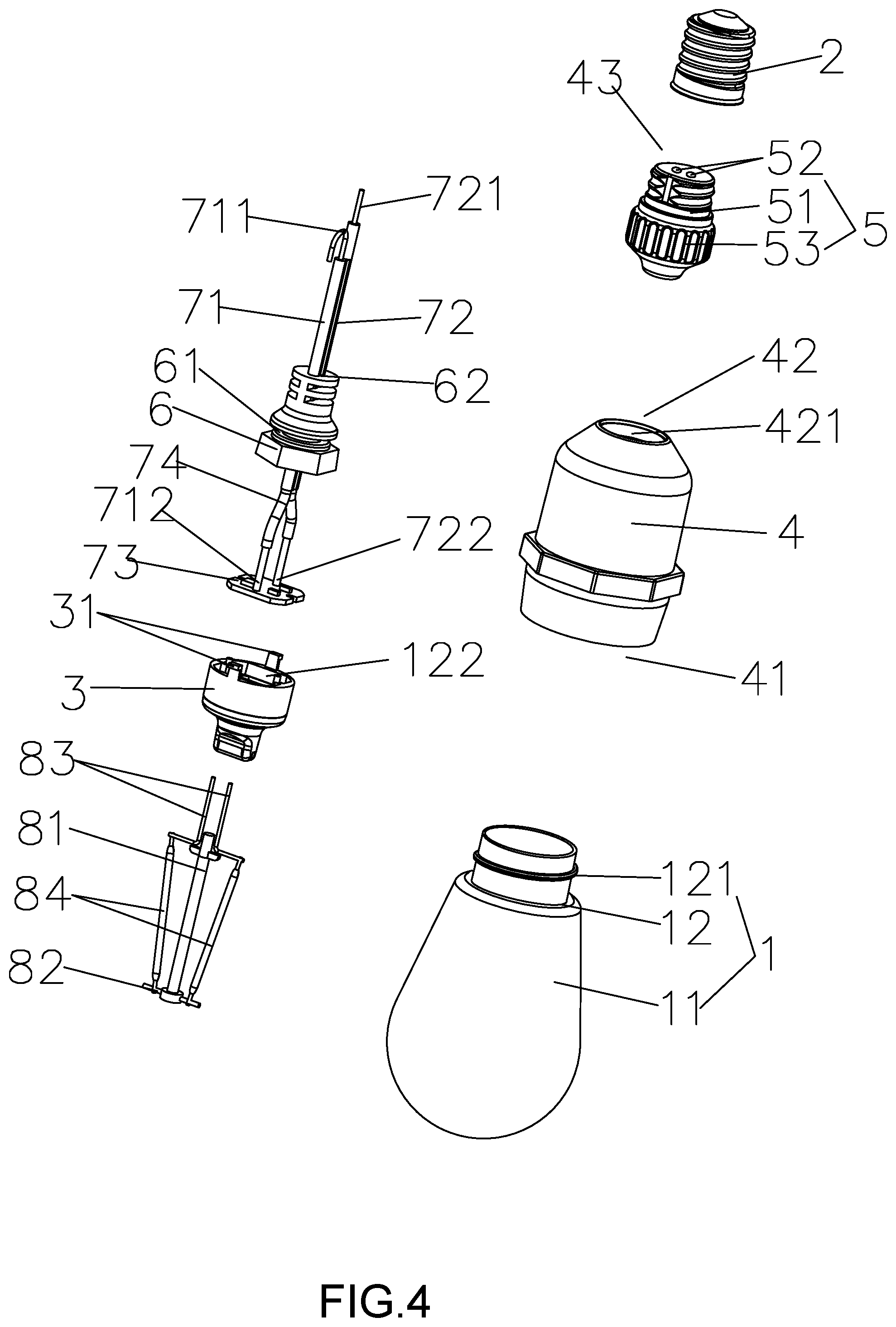 Patent US12092297 Figure 4 – Lamp containing a rotation prevention structure