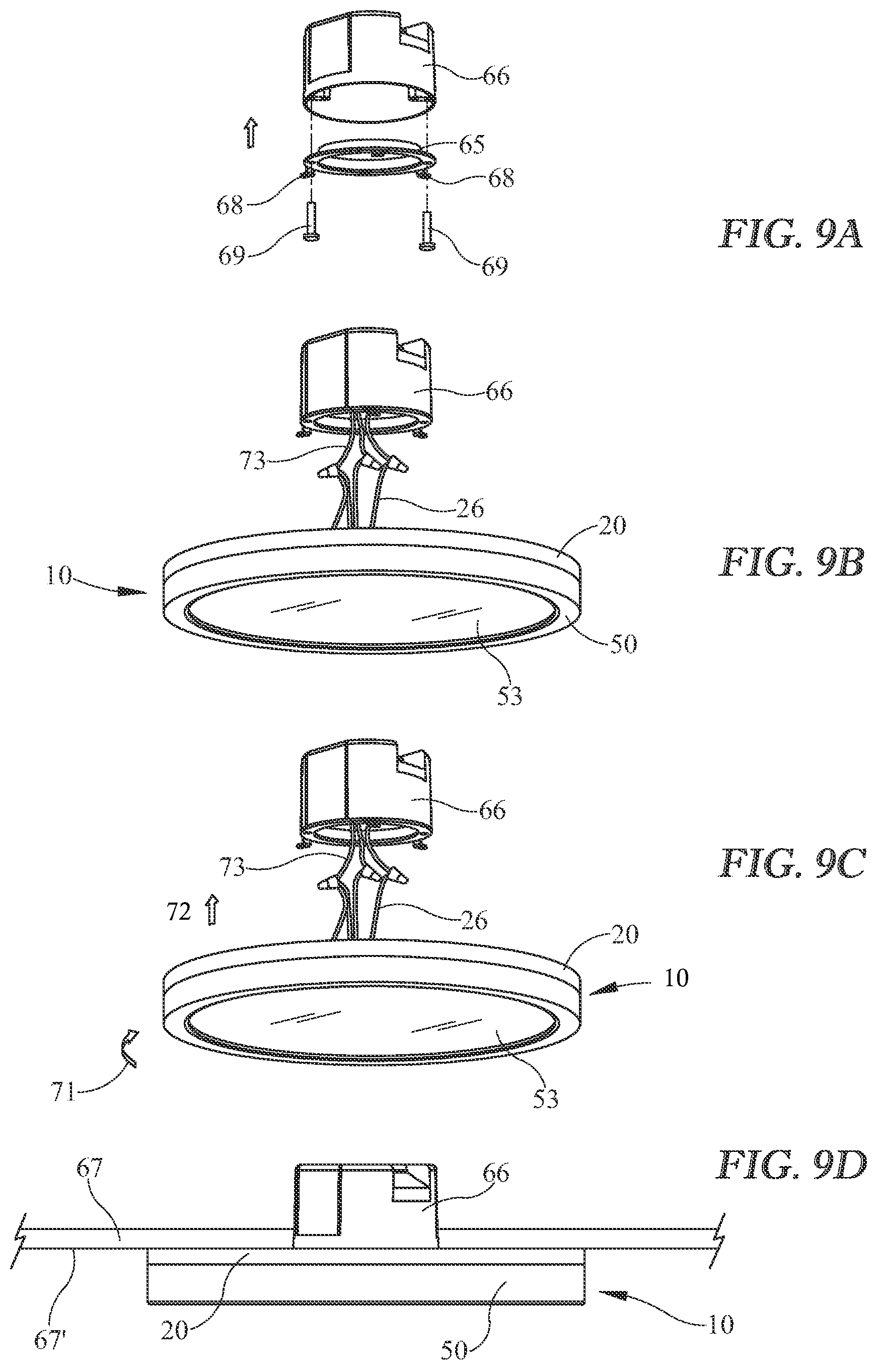 Patent US12092302 Figure 7 – LED light fixture with downlight and upper light sources