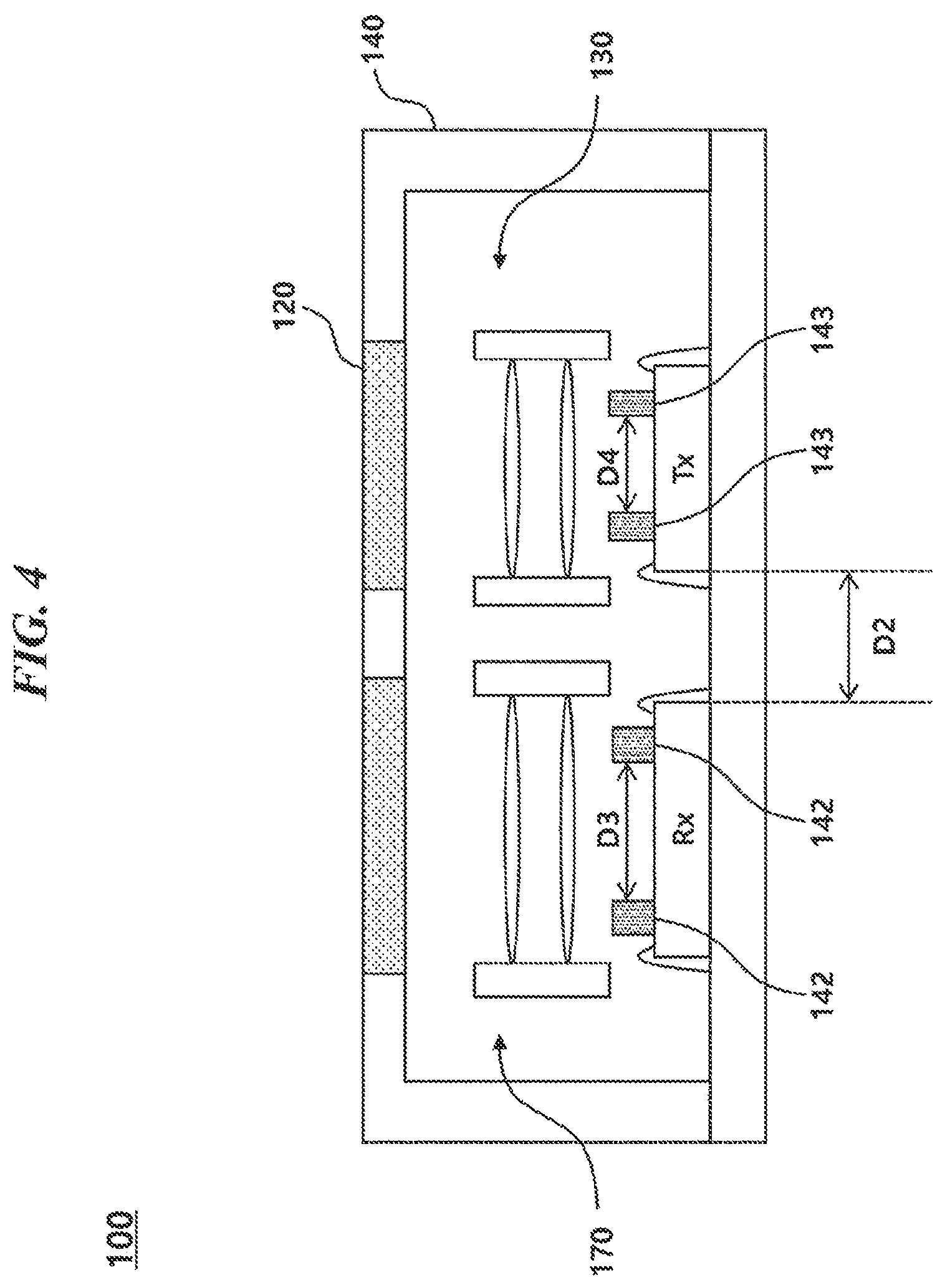 Patent US12092310 Figure 4 – Optical barrier using side fill and light source module including the same