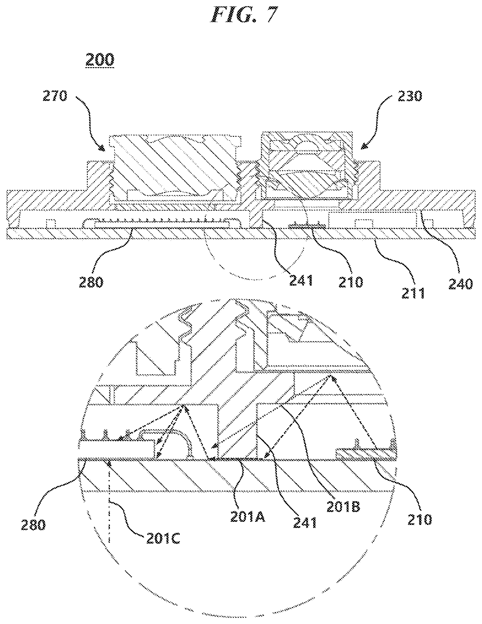Patent US12092310 Figure 7 – Optical barrier using side fill and light source module including the same