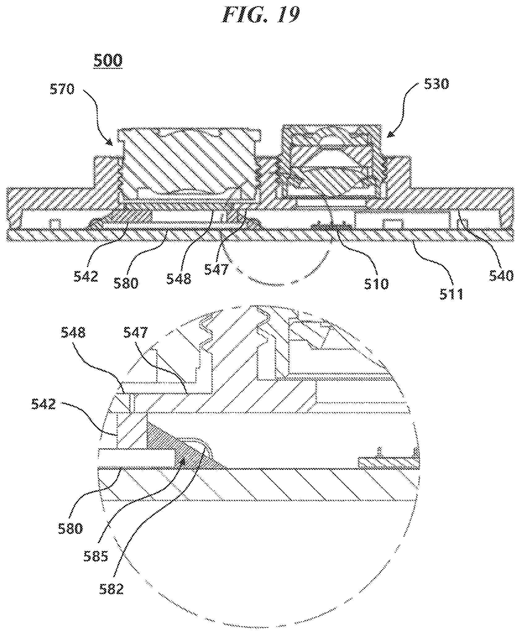 Patent US12092310 Figure 19 – Optical barrier using side fill and light source module including the same