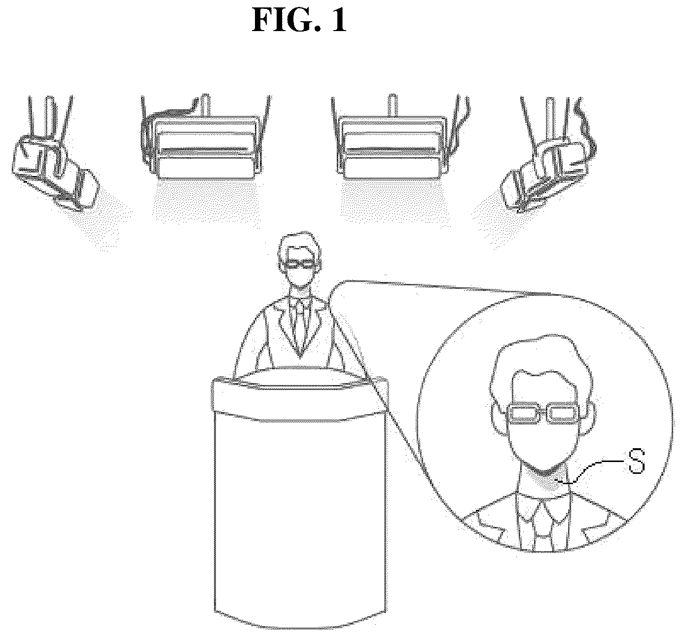 Patent US12092312 — Lighting device for table capable of removing shade formed in lighting object — Figure 1
