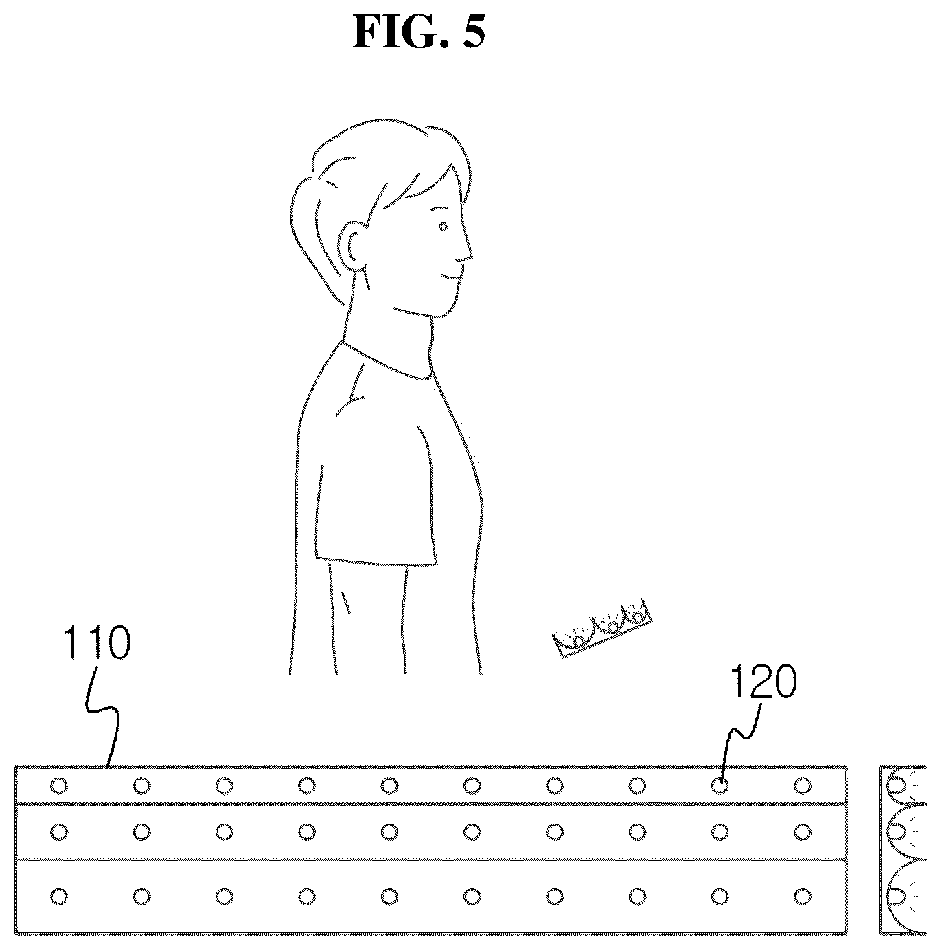 Patent US12092312 Figure 5 – Lighting device for table capable of removing shade formed in lighting object
