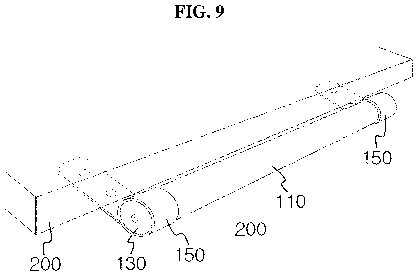 Patent US12092312 Figure 9 – Lighting device for table capable of removing shade formed in lighting object