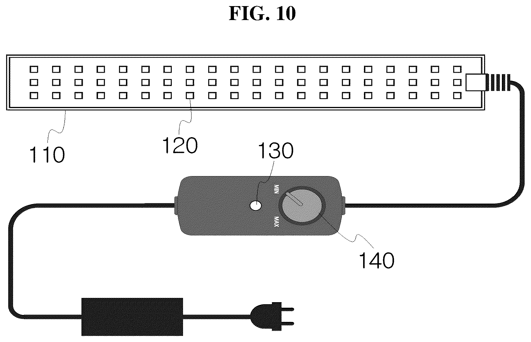 Patent US12092312 Figure 10 – Lighting device for table capable of removing shade formed in lighting object