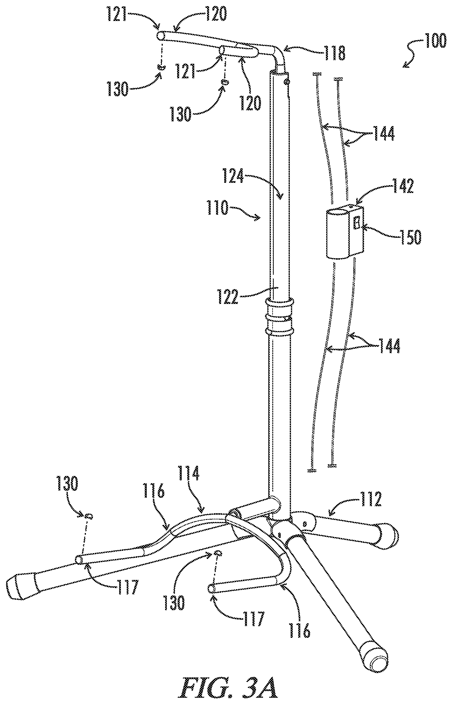 Patent US12092314 Figure 3 – Illuminated guitar stand system, retrofit kit, and method thereof