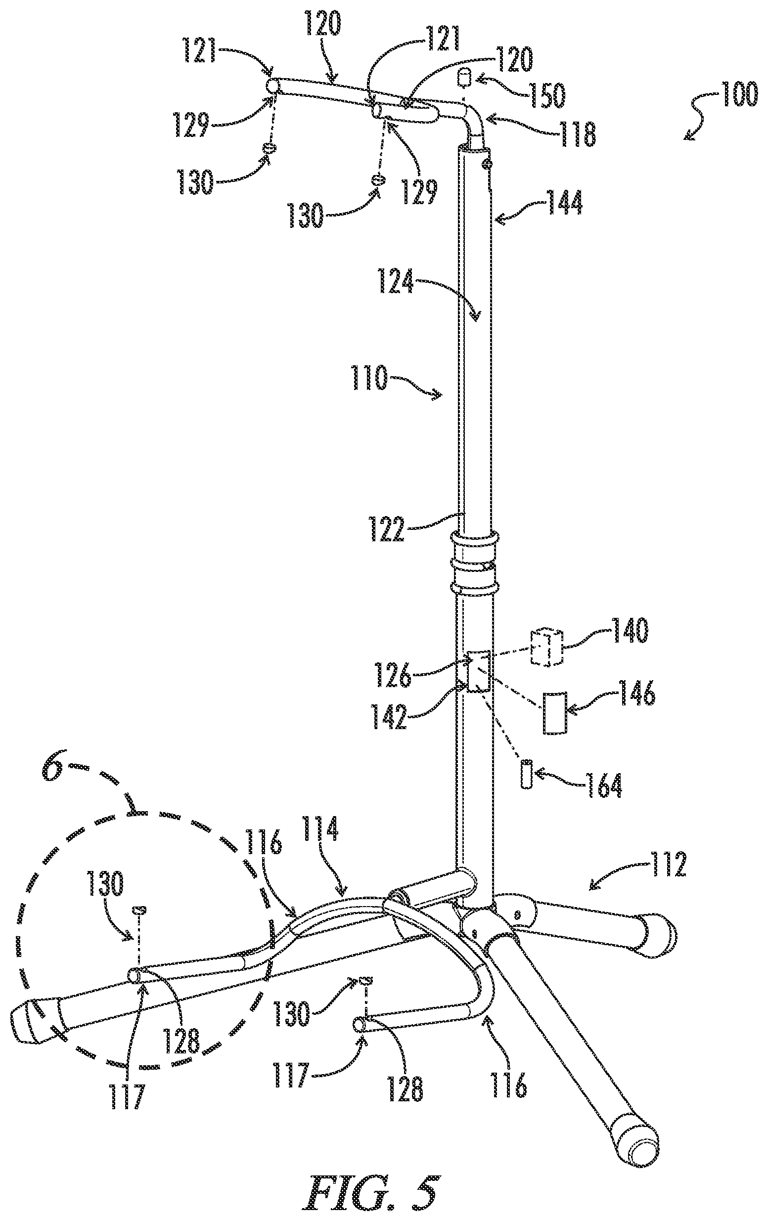 Patent US12092314 Figure 6 – Illuminated guitar stand system, retrofit kit, and method thereof