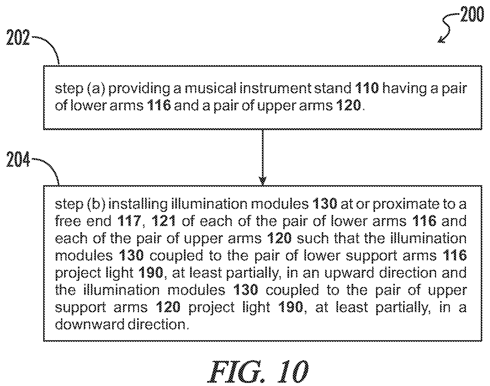 Patent US12092314 Figure 11 – Illuminated guitar stand system, retrofit kit, and method thereof