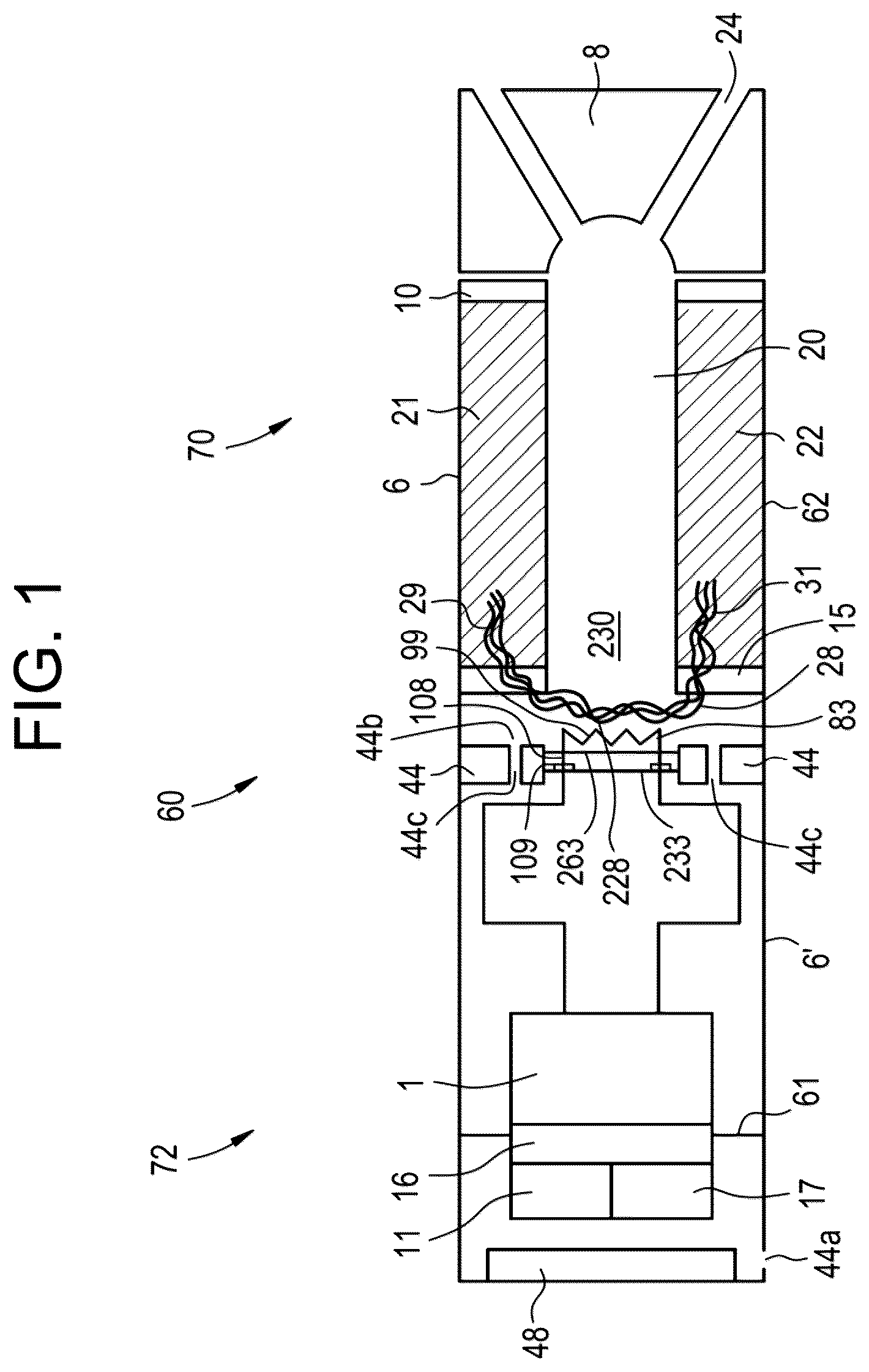 Patent US12092321 Figure 1 – Electronic vaping device and components thereof