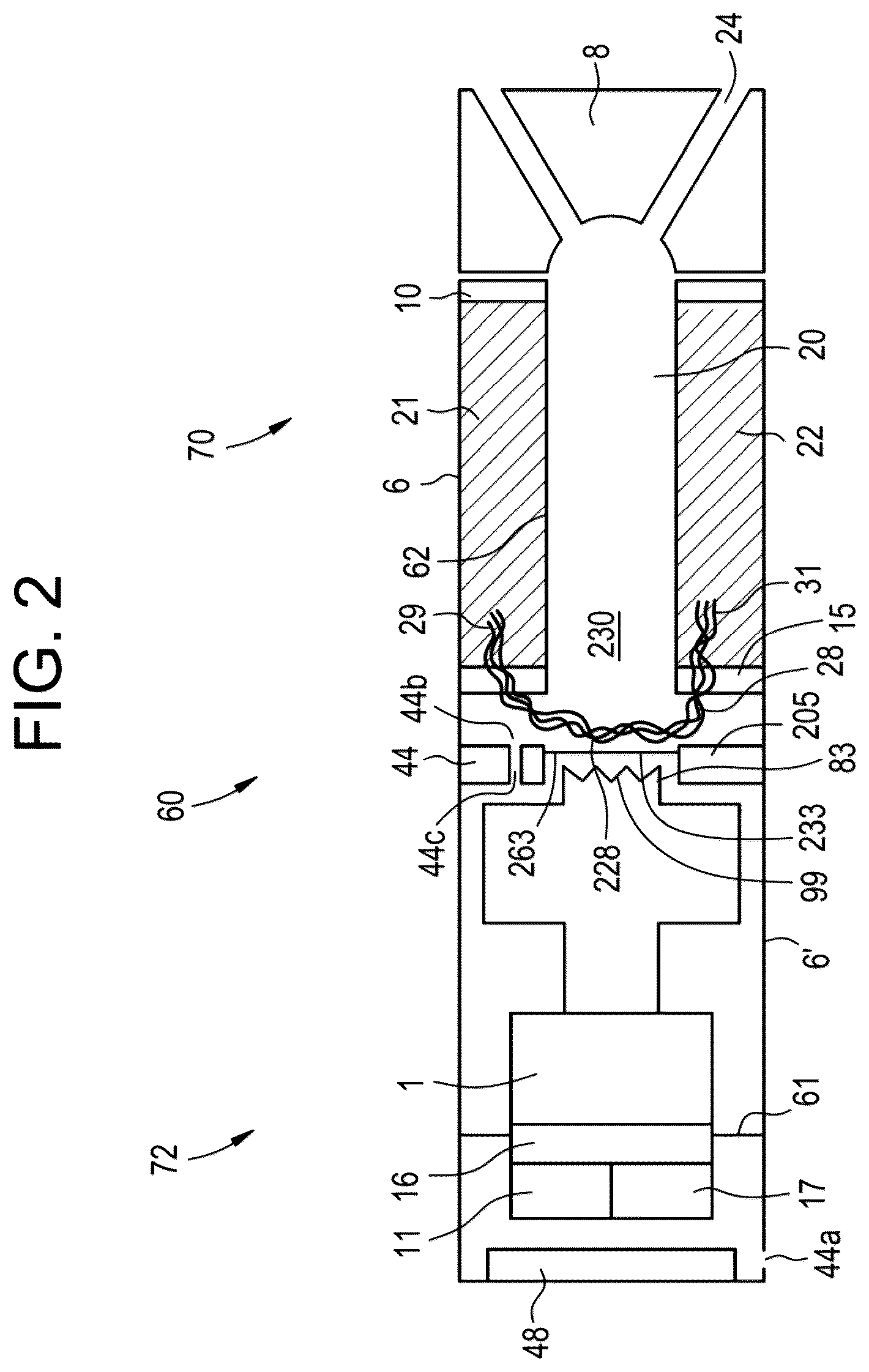 Patent US12092321 Figure 2 – Electronic vaping device and components thereof
