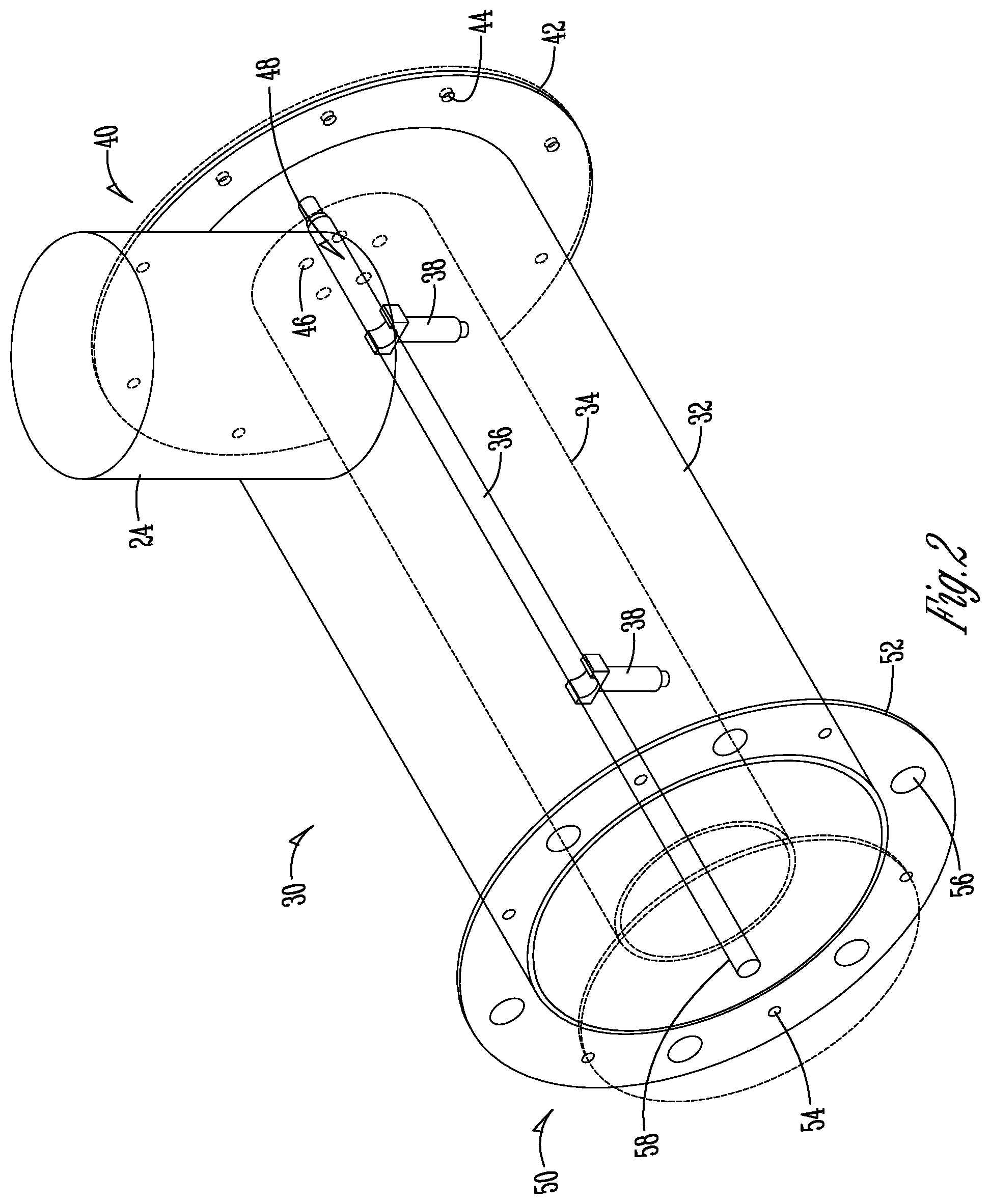 Patent US12092323 Figure 2 – Burner tube