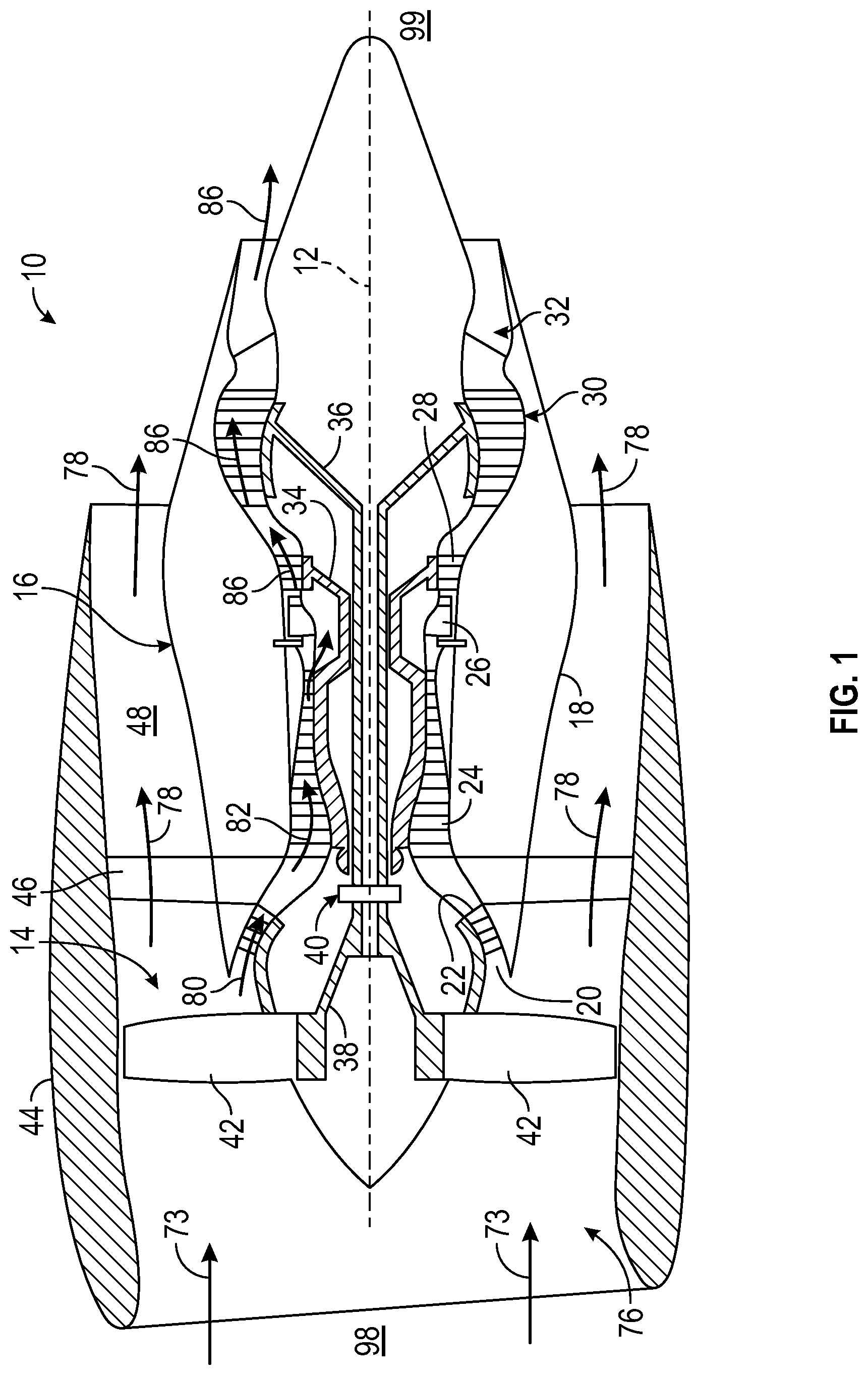 Patent US12092324 Figure 1 – Flare cone for a mixer assembly of a gas turbine combustor