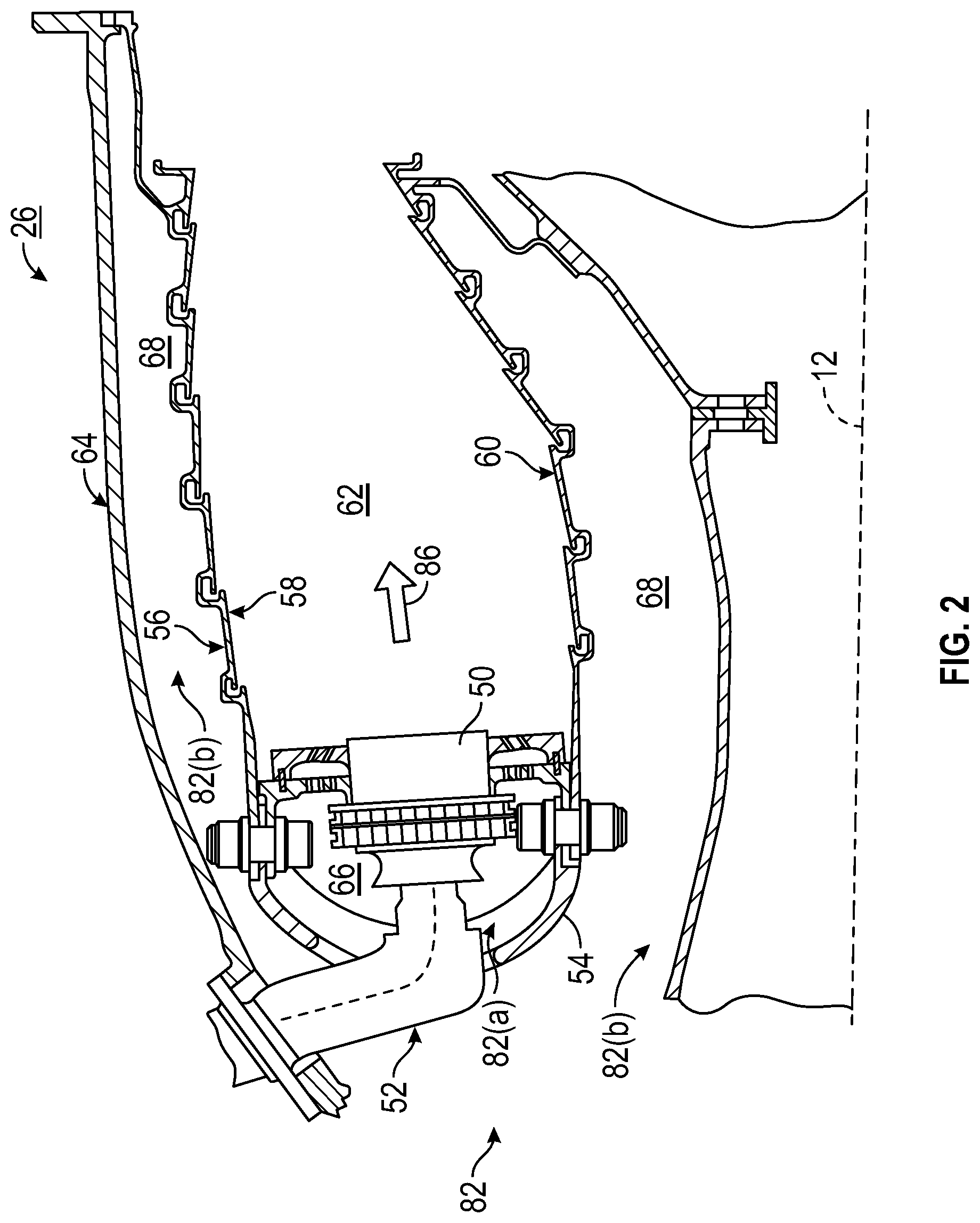 Patent US12092324 Figure 2 – Flare cone for a mixer assembly of a gas turbine combustor