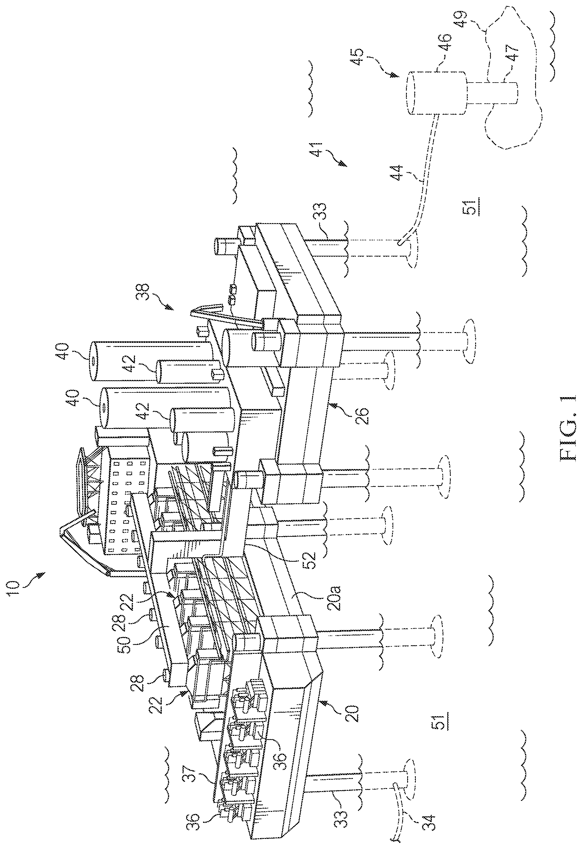 Patent US12092325 — Offshore carbon capture and injection method and system — Figure 1