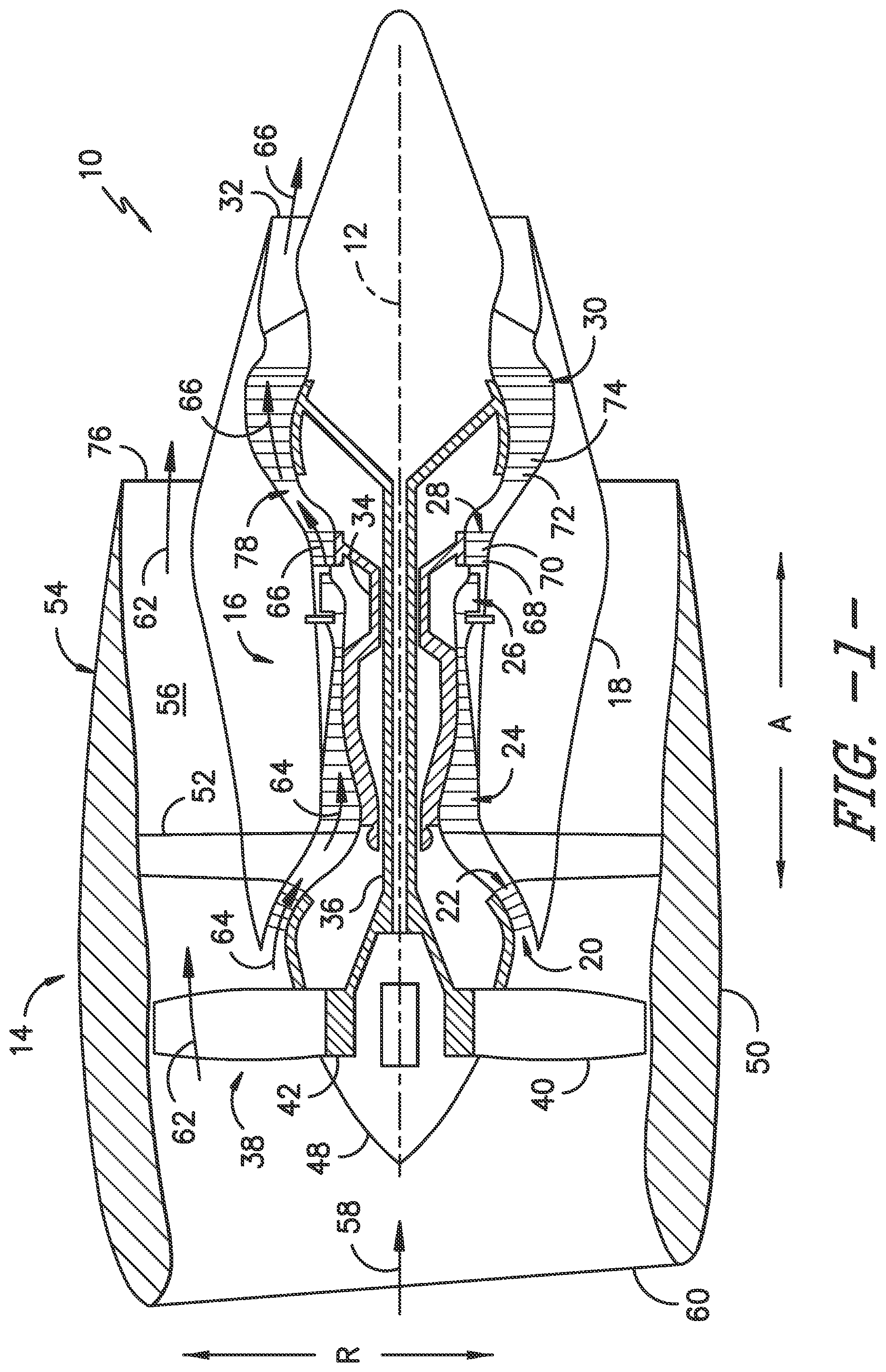 Patent US12092329 Figure 1 – CMC combustor deflector