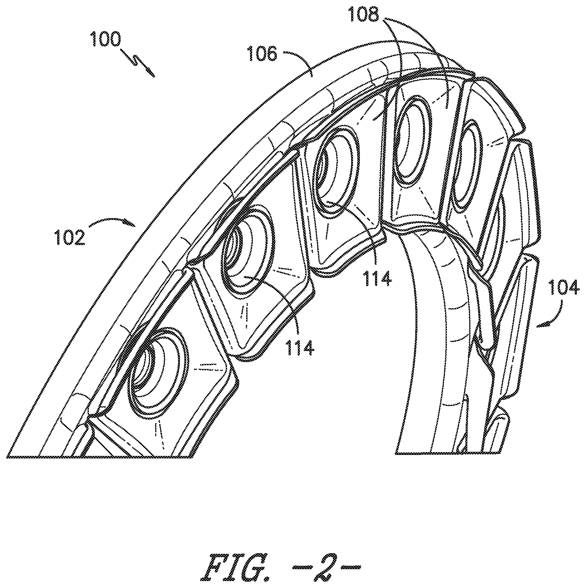Patent US12092329 Figure 2 – CMC combustor deflector