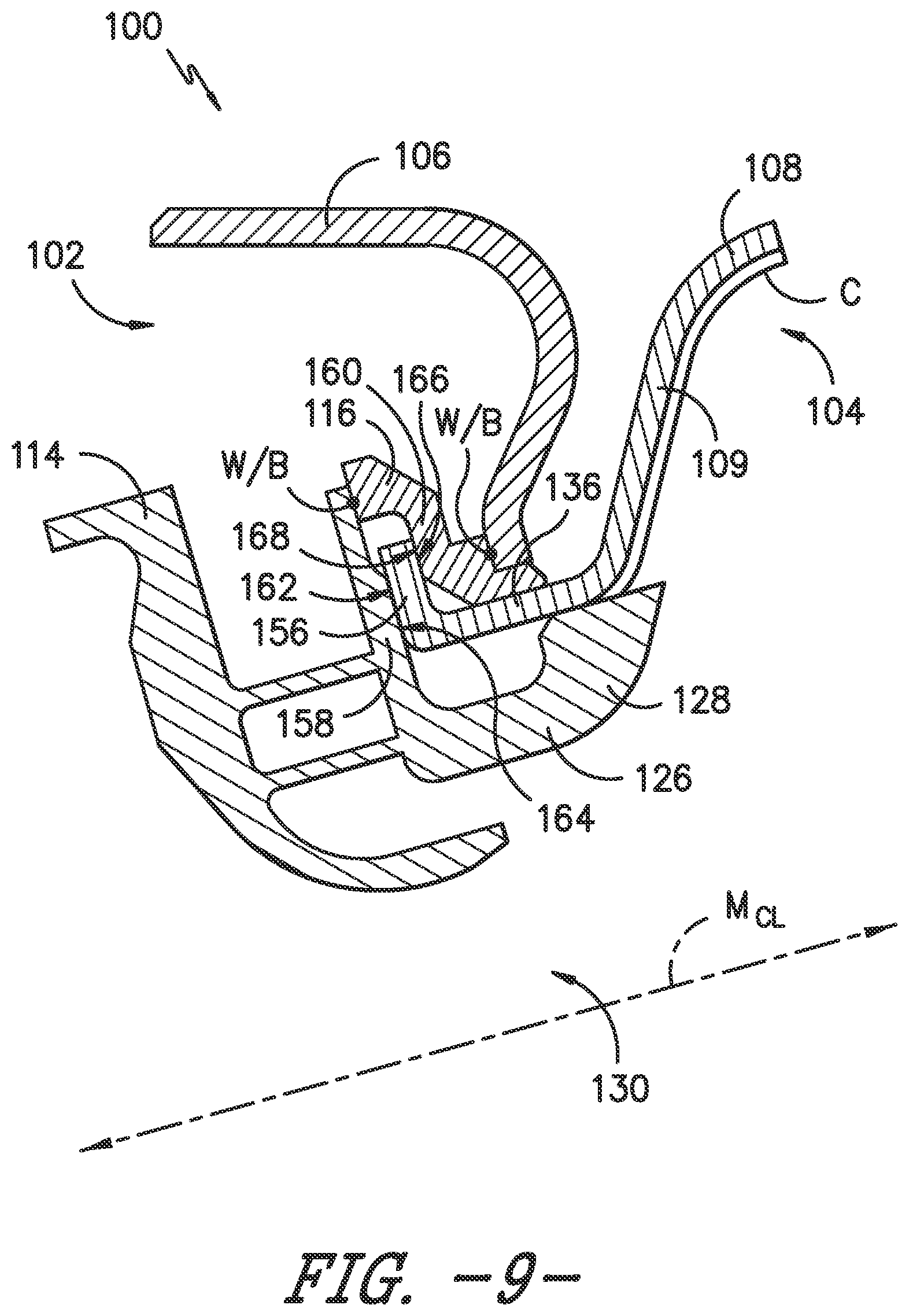 Patent US12092329 Figure 8 – CMC combustor deflector