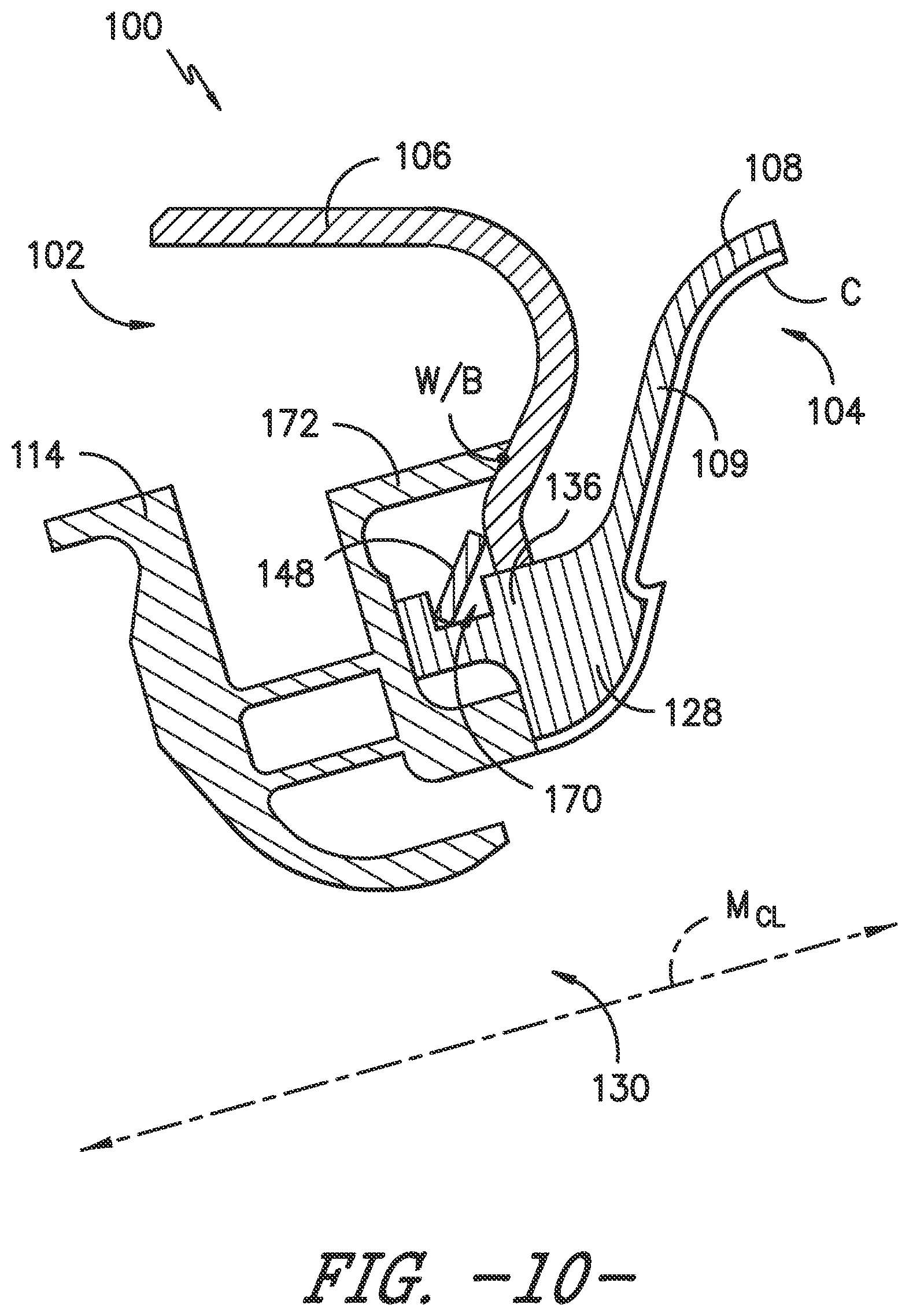 Patent US12092329 Figure 9 – CMC combustor deflector