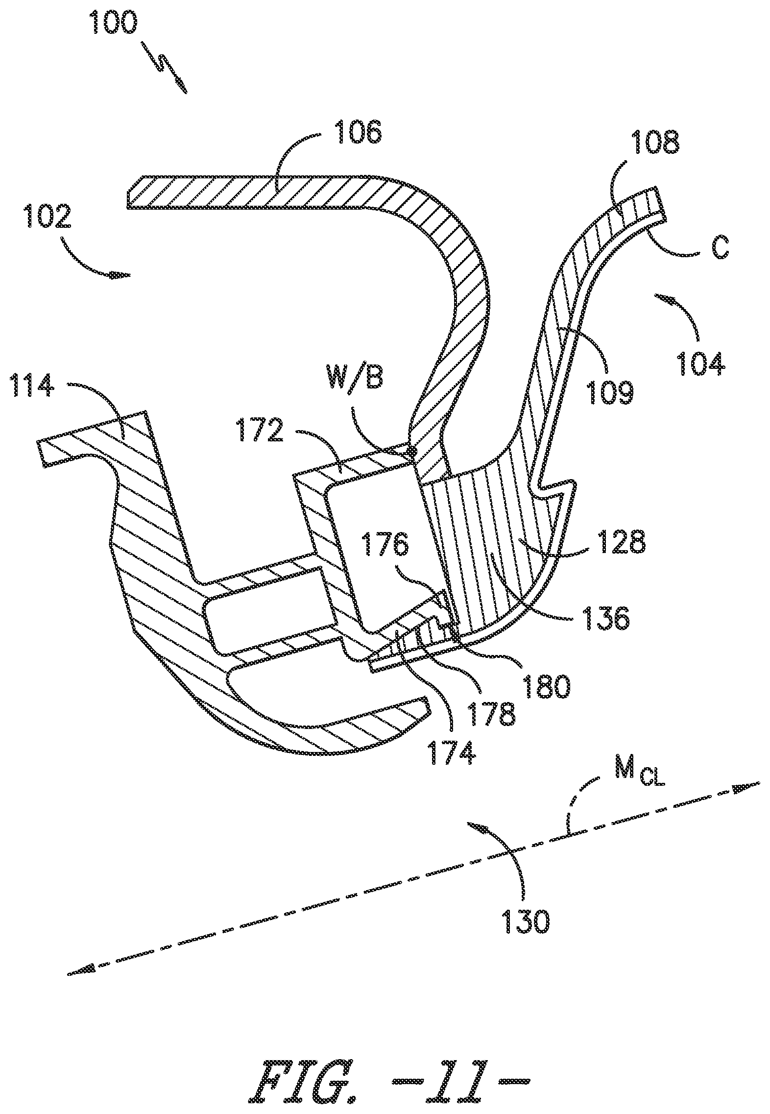 Patent US12092329 Figure 10 – CMC combustor deflector