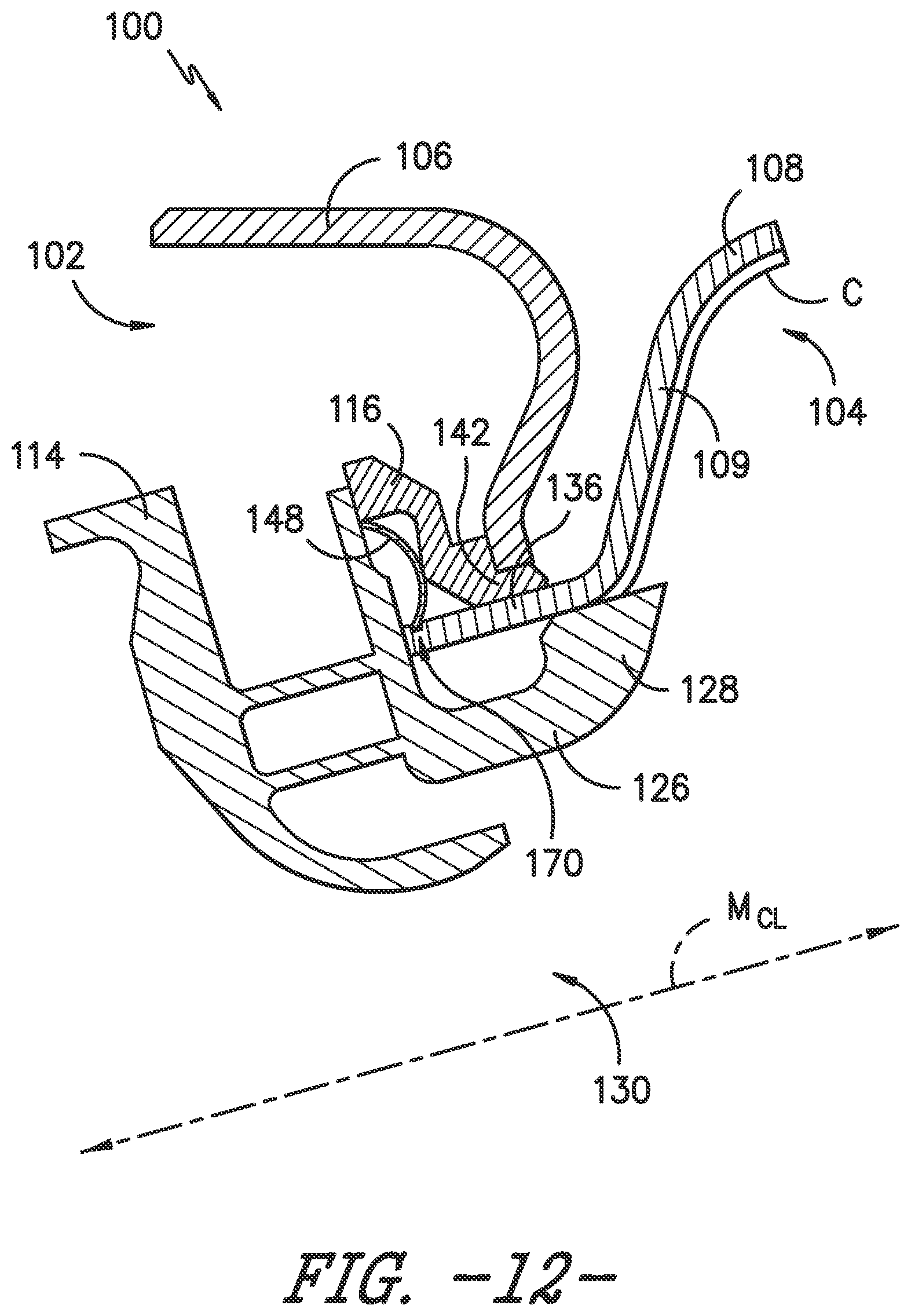 Patent US12092329 Figure 11 – CMC combustor deflector