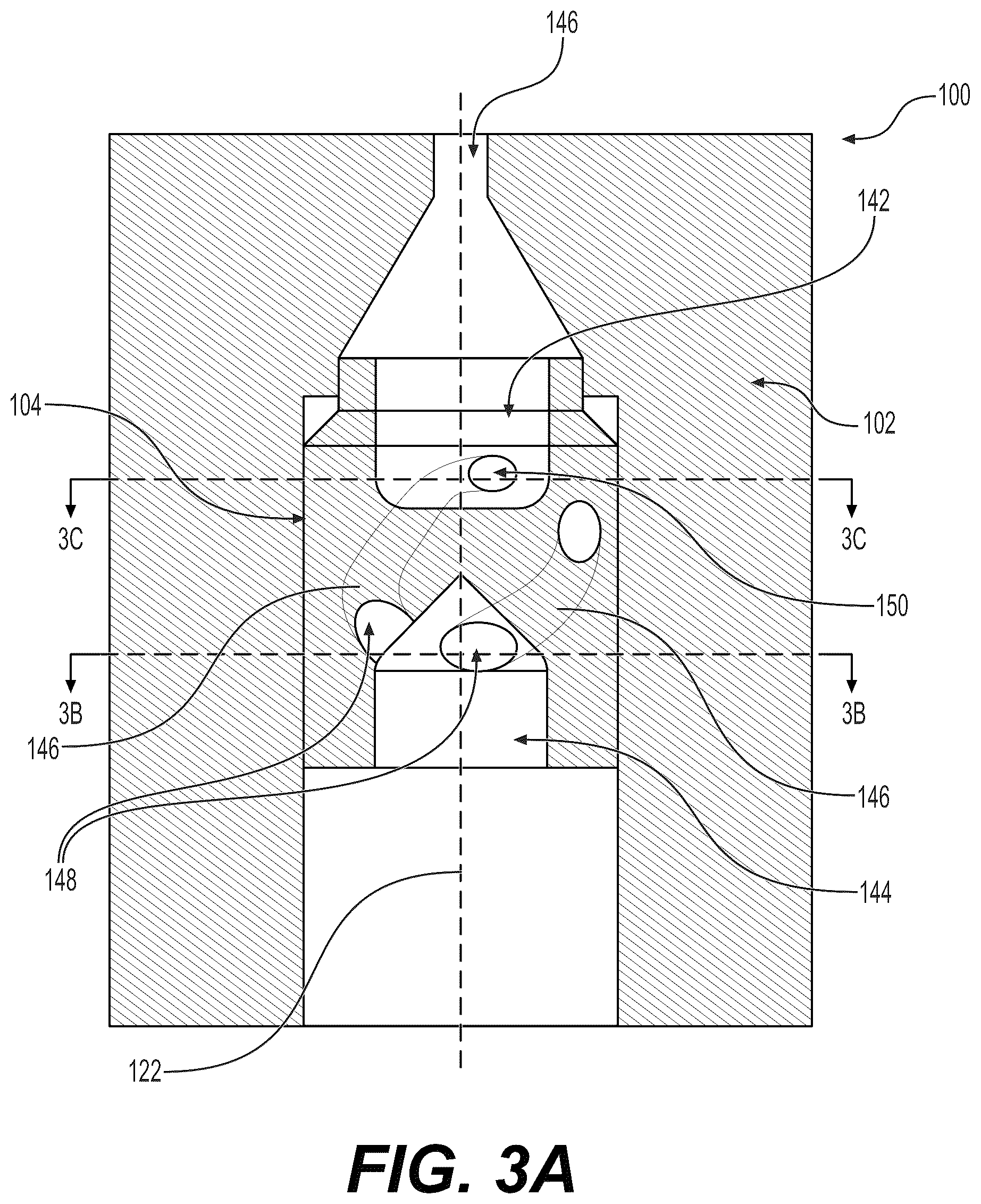 Patent US12092331 Figure 5 – Tangential pressure atomizing tip without feed chamber