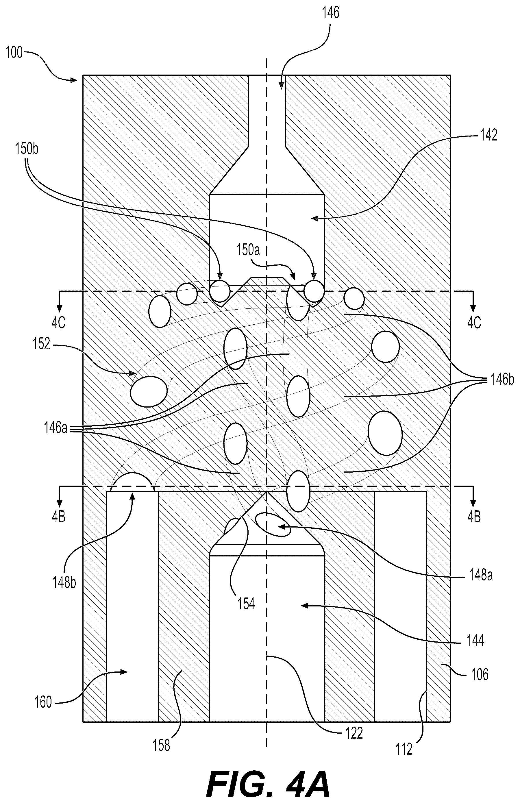 Patent US12092331 Figure 7 – Tangential pressure atomizing tip without feed chamber