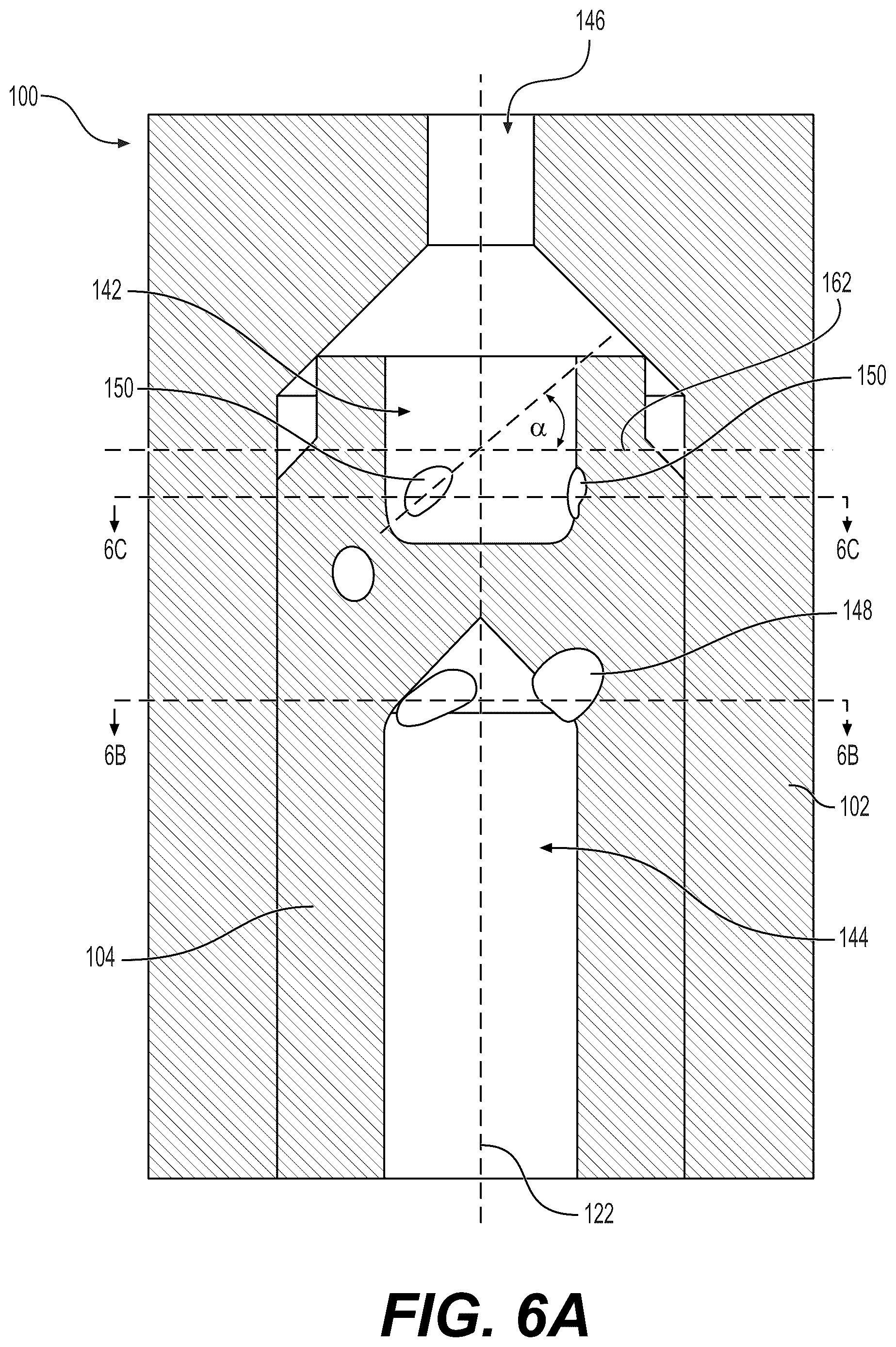 Patent US12092331 Figure 11 – Tangential pressure atomizing tip without feed chamber