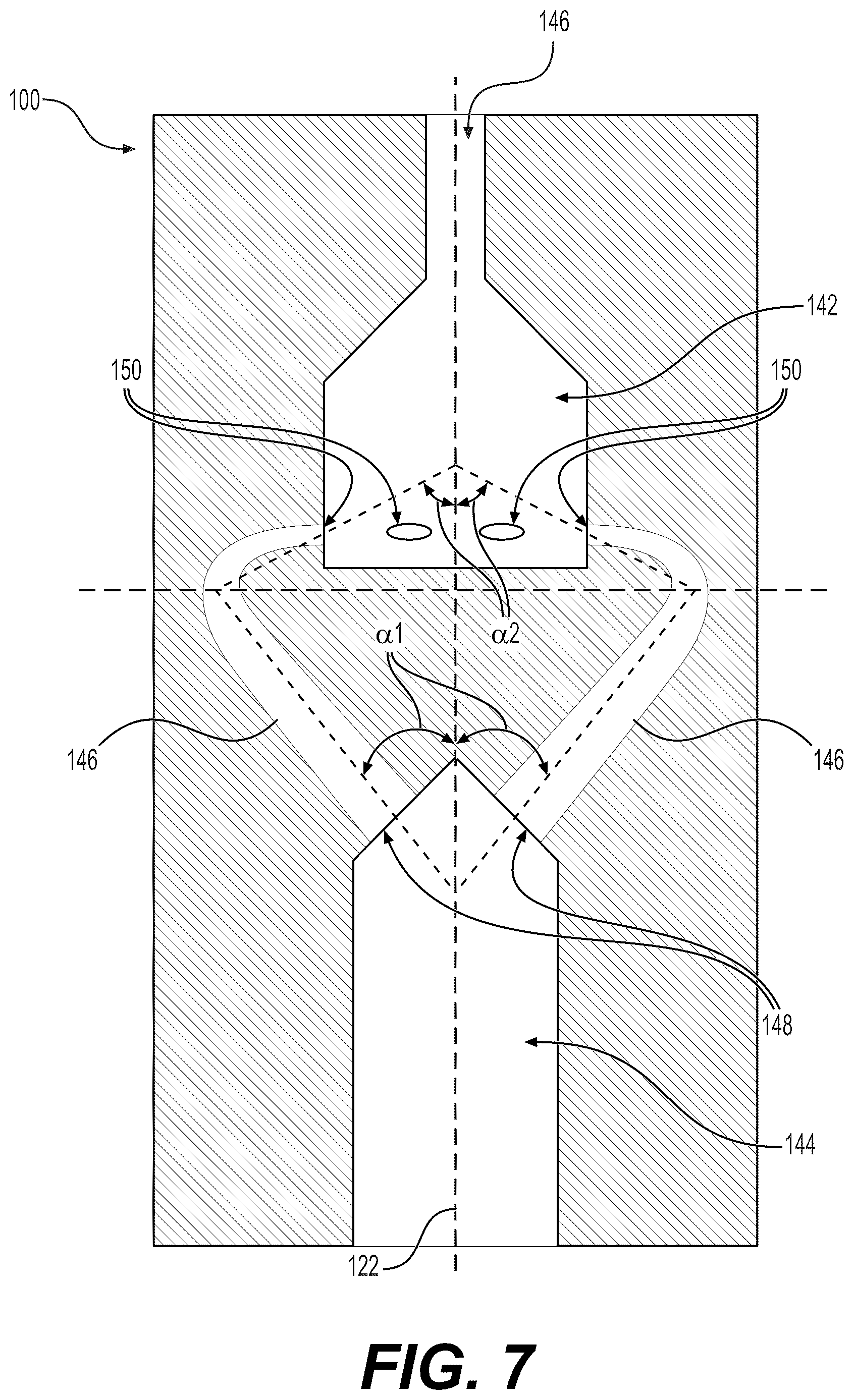 Patent US12092331 Figure 13 – Tangential pressure atomizing tip without feed chamber